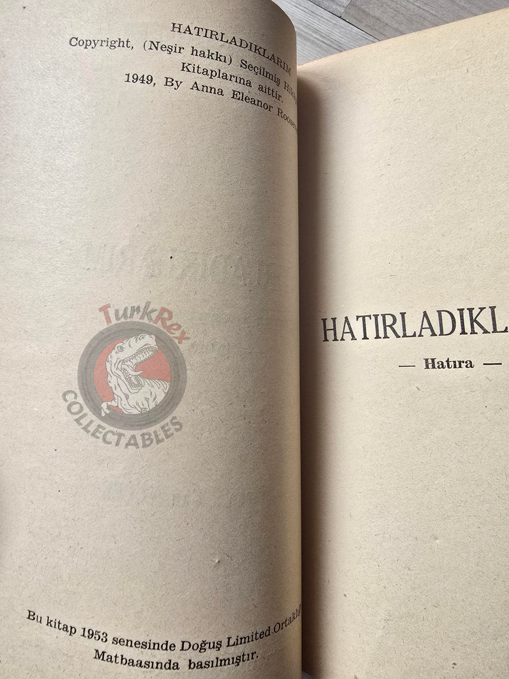 Eleanor Roosevelt – This I Remember 1953 1st Turkish Book Turkey