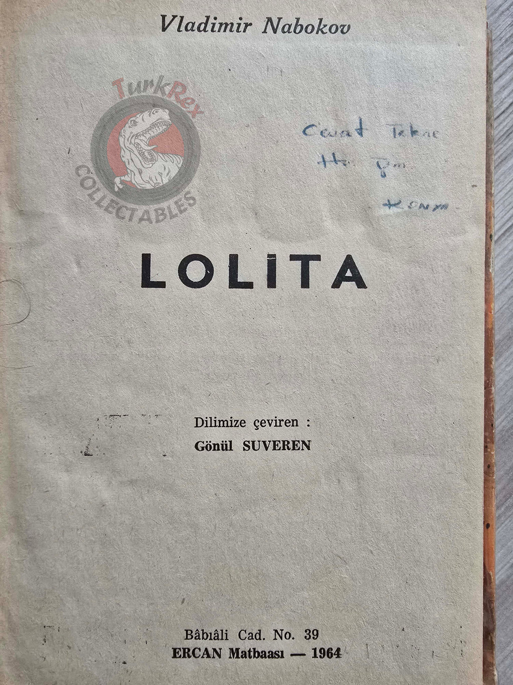 Vladimir Nabokov – Lolita 1964 1st HC/DJ Turkish Book Turkey