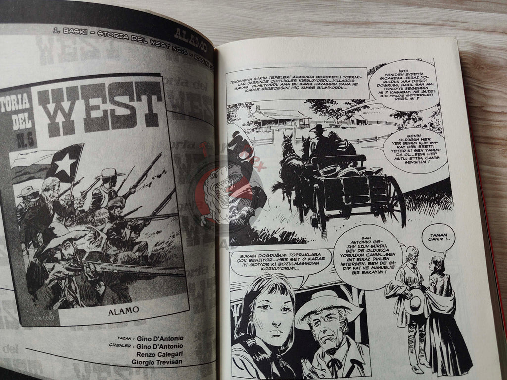 Storia del West Vol #2 Alamo Turkish Comic Turkey #5 #6 #7 #8