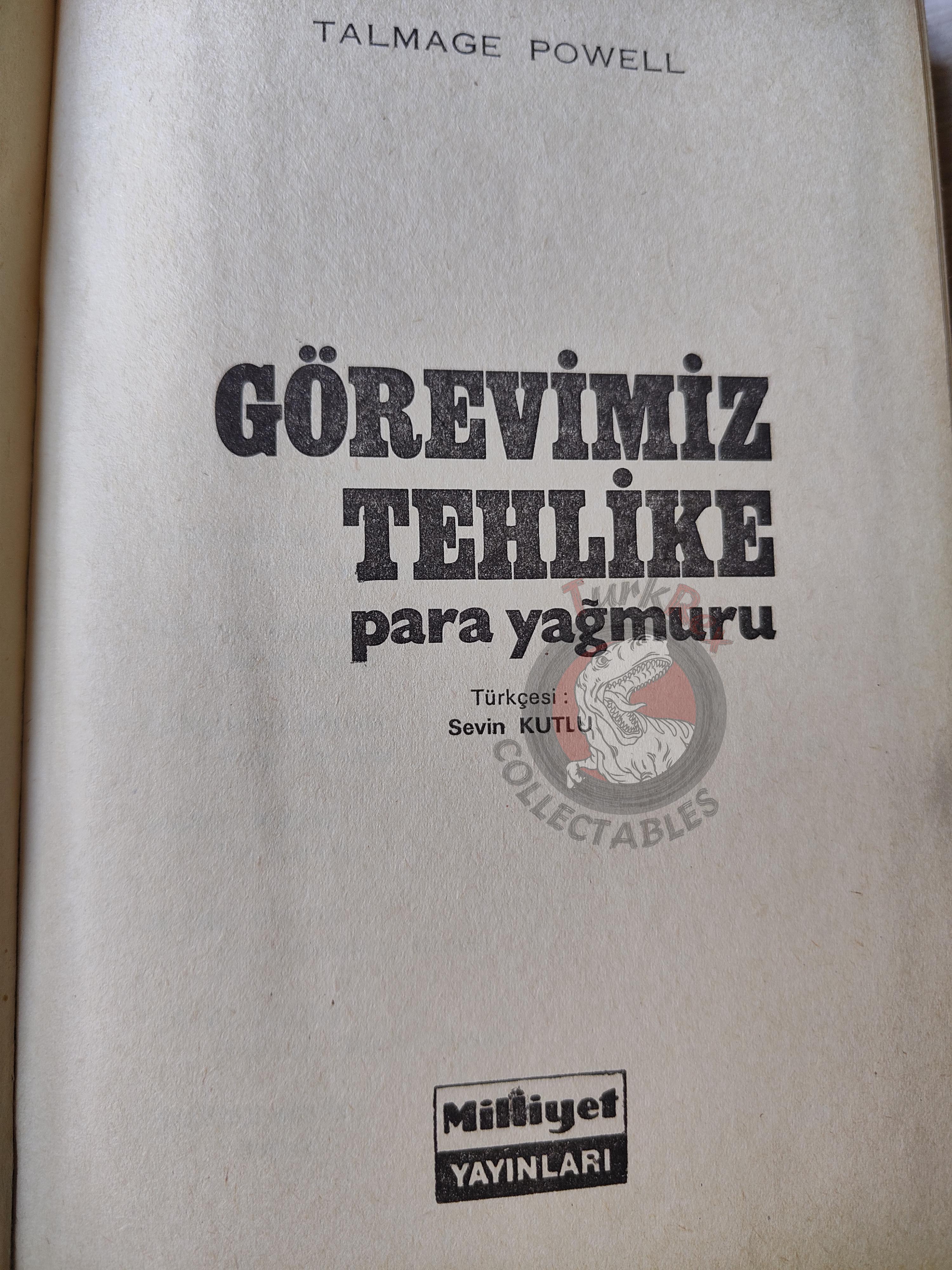 Talmage Powell – Mission Impossible: The Money Explosion 1973 1st Turkish Book Turkey HC