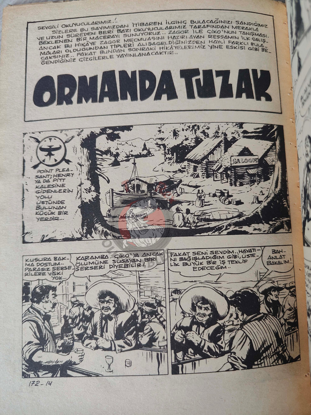Zagor #1 1973 La foresta degli agguati Turkish Comic Turkey #172