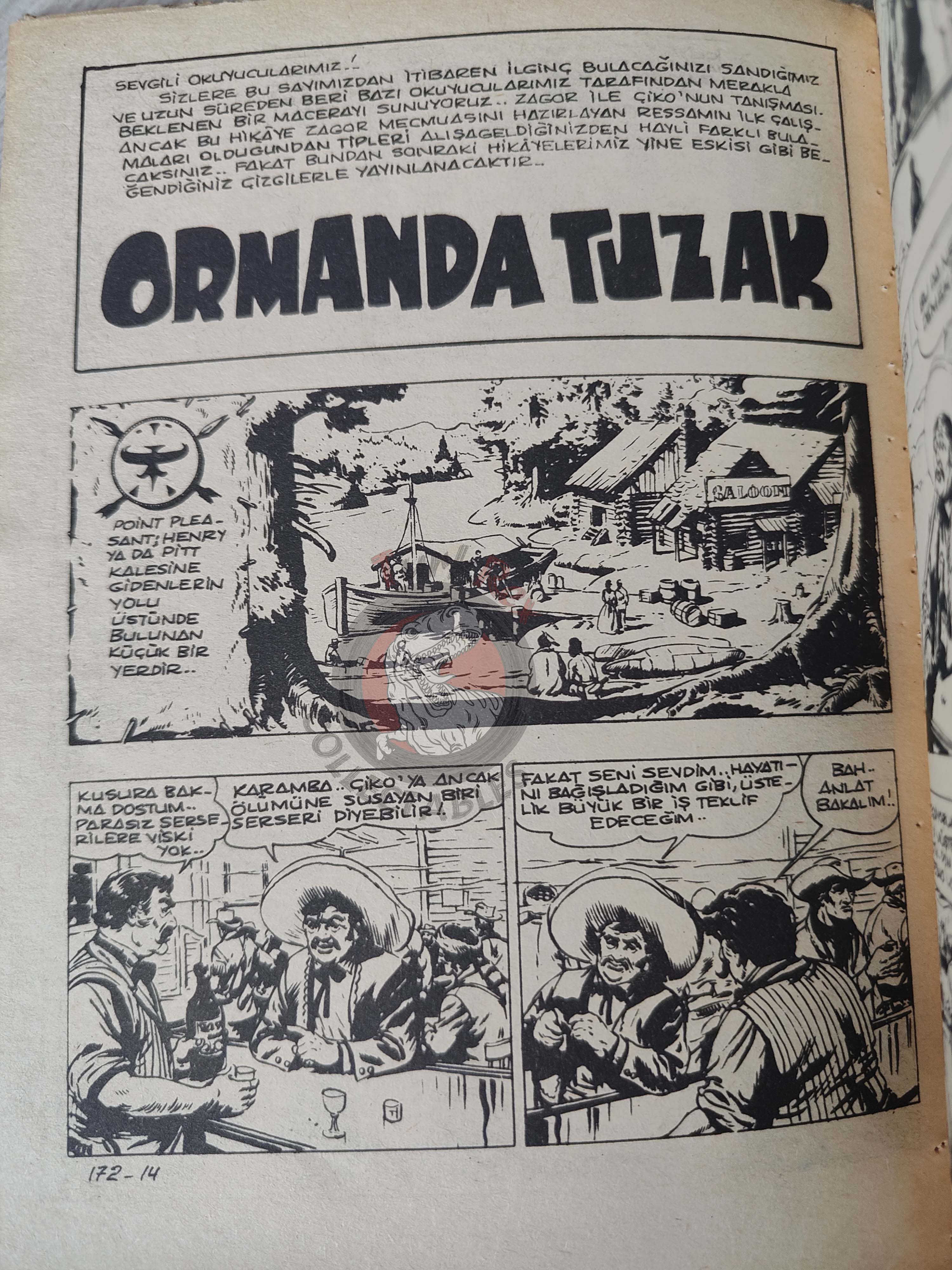 Zagor #1 1973 La foresta degli agguati Turkish Comic Turkey #172