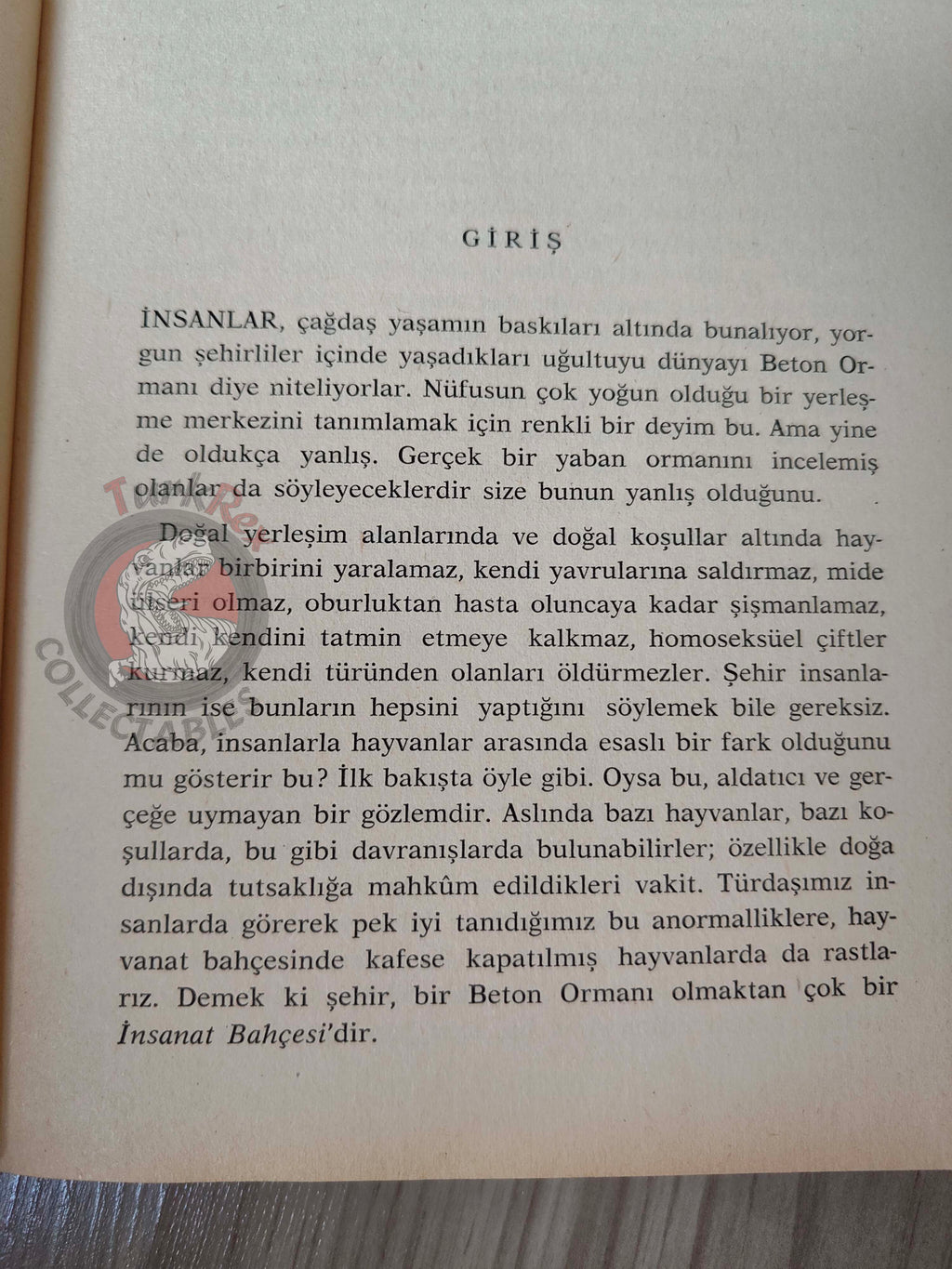 Desmond Morris – The Human Zoo 1973 1st Turkish Book Turkey