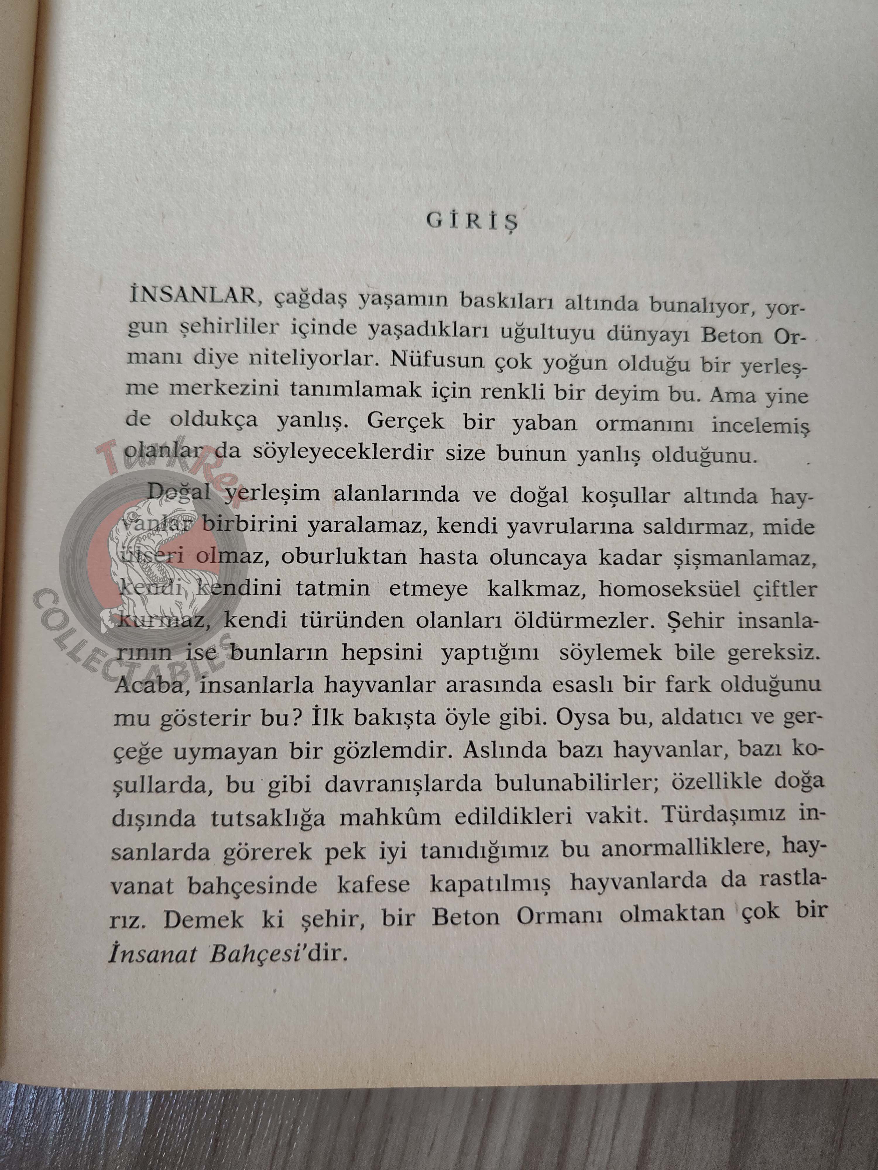 Desmond Morris – The Human Zoo 1973 1st Turkish Book Turkey