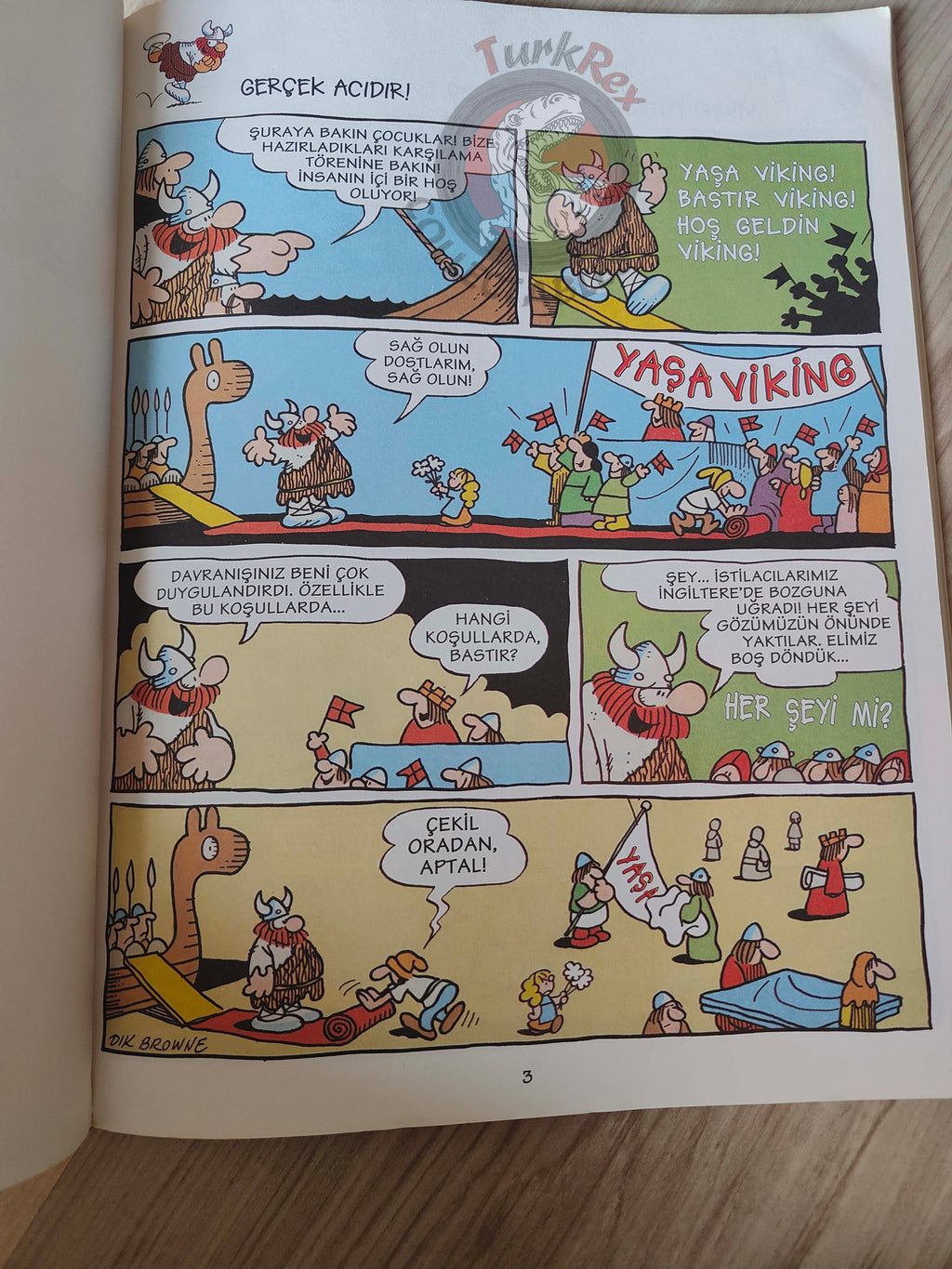 Hägar the Horrible - Dik Browne 1998 Turkish Comic Turkey Viking, ménage-toi !