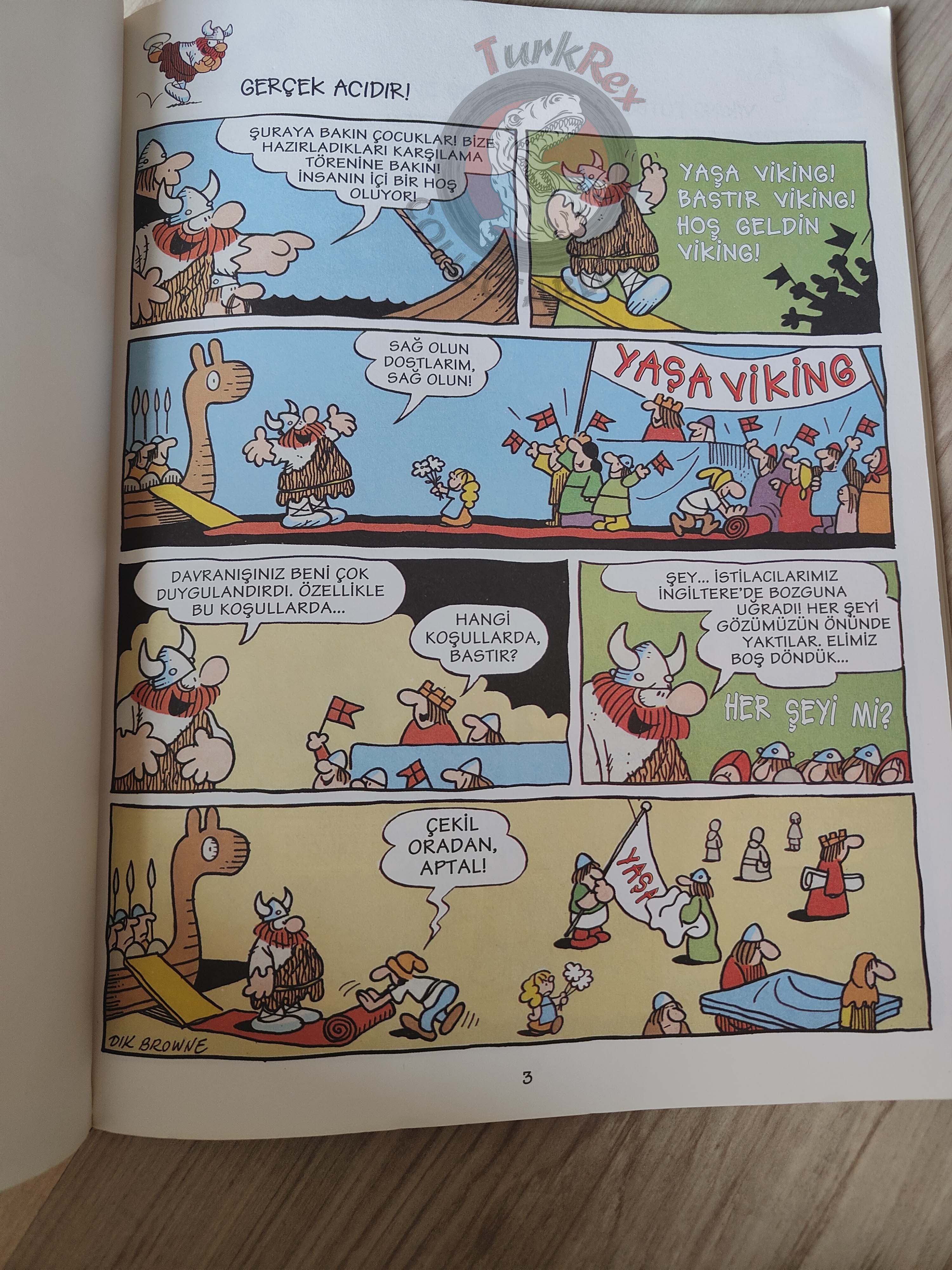 Hägar the Horrible - Dik Browne 1998 Turkish Comic Turkey Viking, ménage-toi !