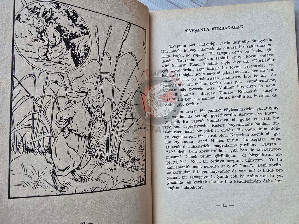 Jean de La Fontaine – Stories from Fables 1966 Turkish Book Turkey Illustrated Maurie Lemainque