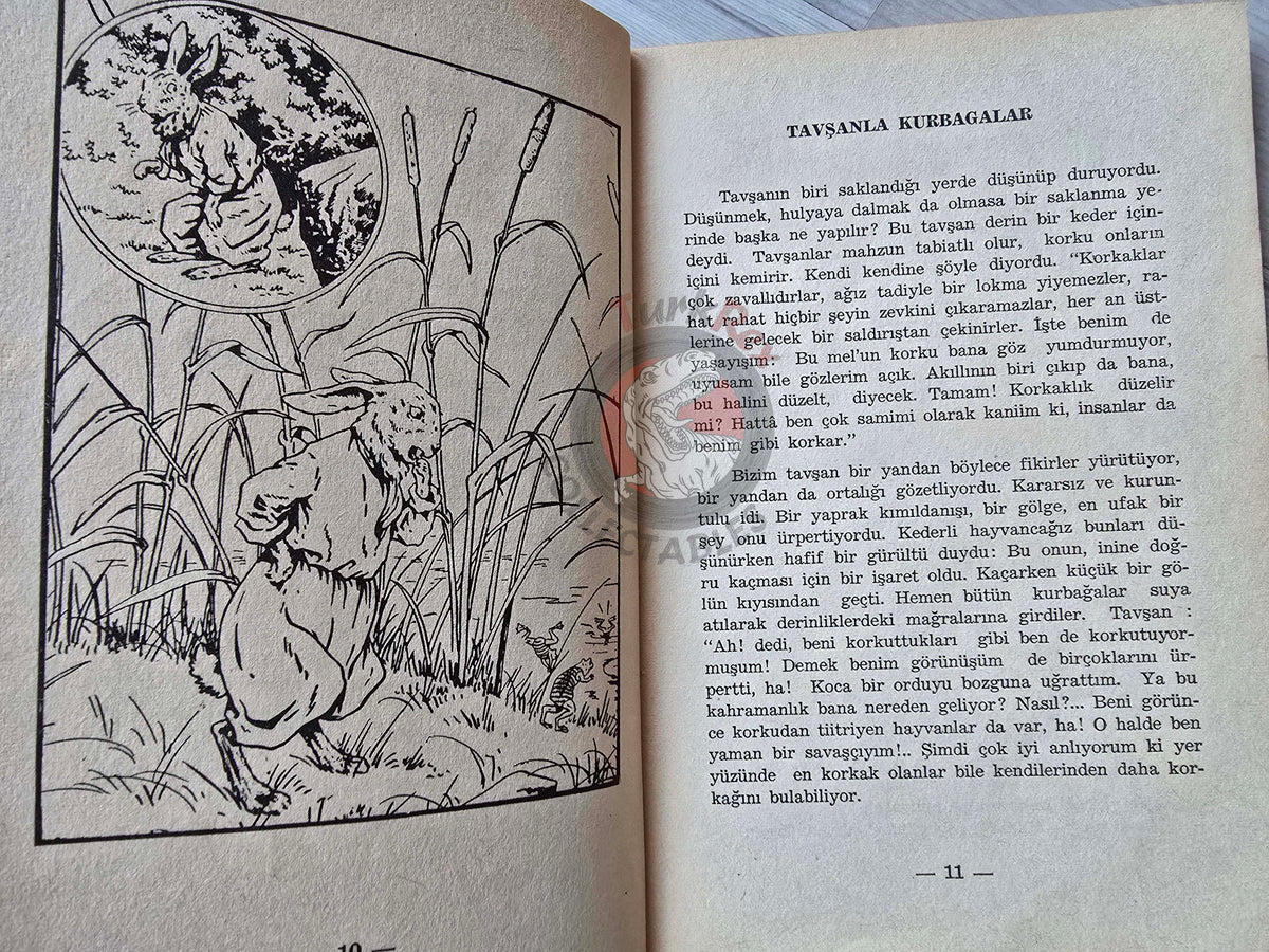 Jean de La Fontaine – Stories from Fables 1966 Turkish Book Turkey Illustrated Maurie Lemainque