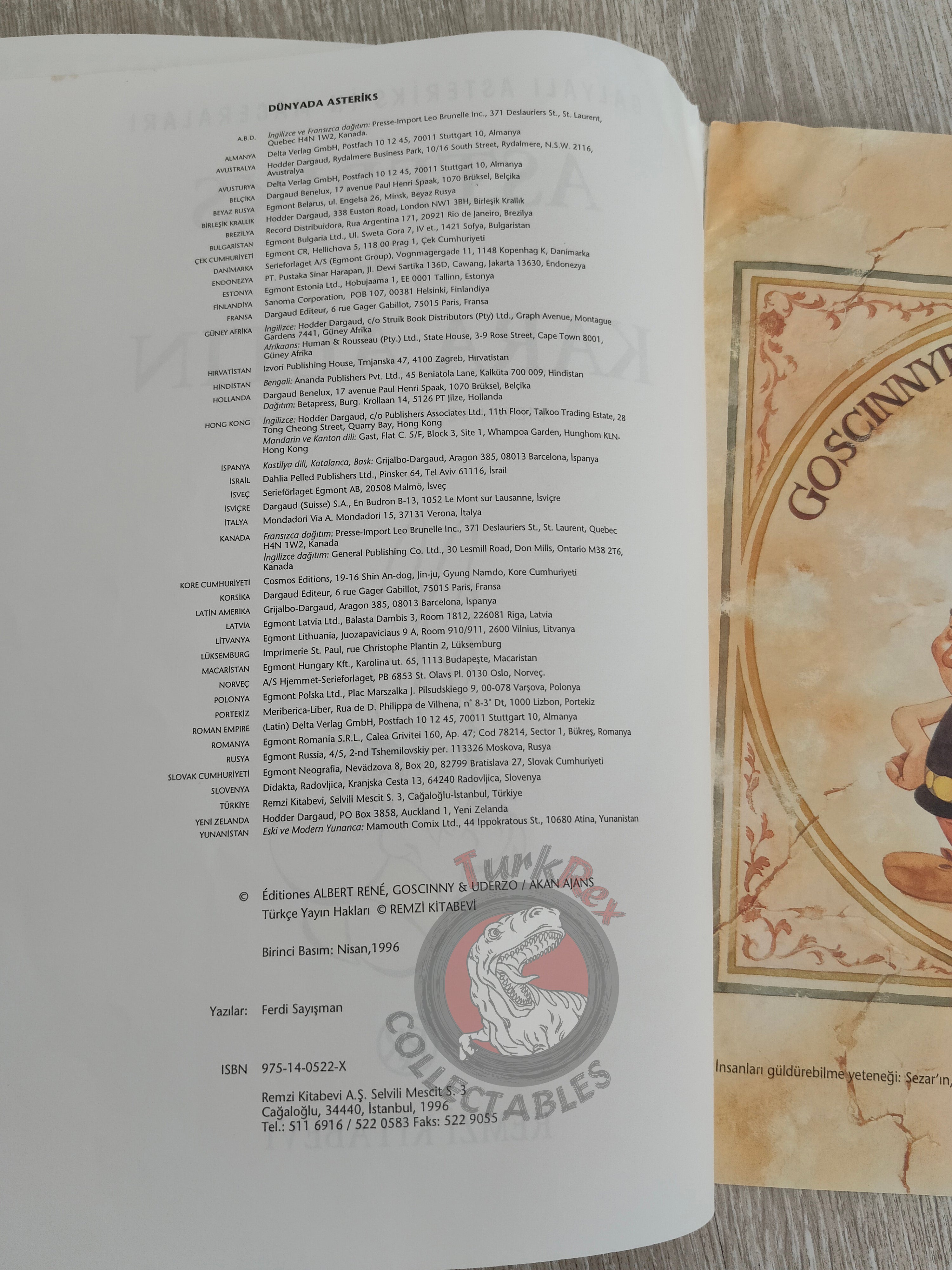 Asterix – Asterix and the Black Gold 1996 1st Edition Turkish Edition Comic Turkey