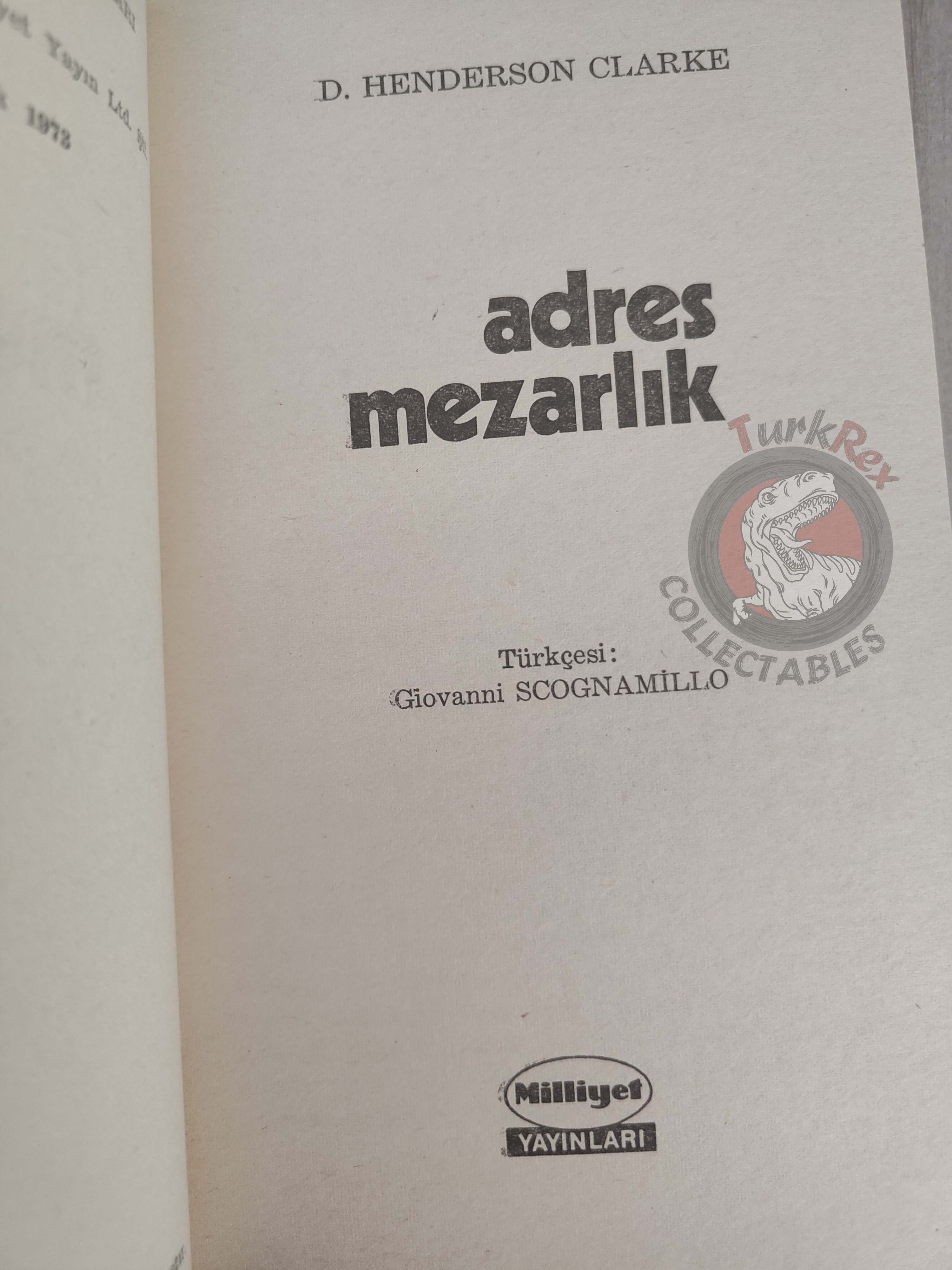Donald Henderson Clarke – Louis Beretti 1973 1st Turkish Book Turkey