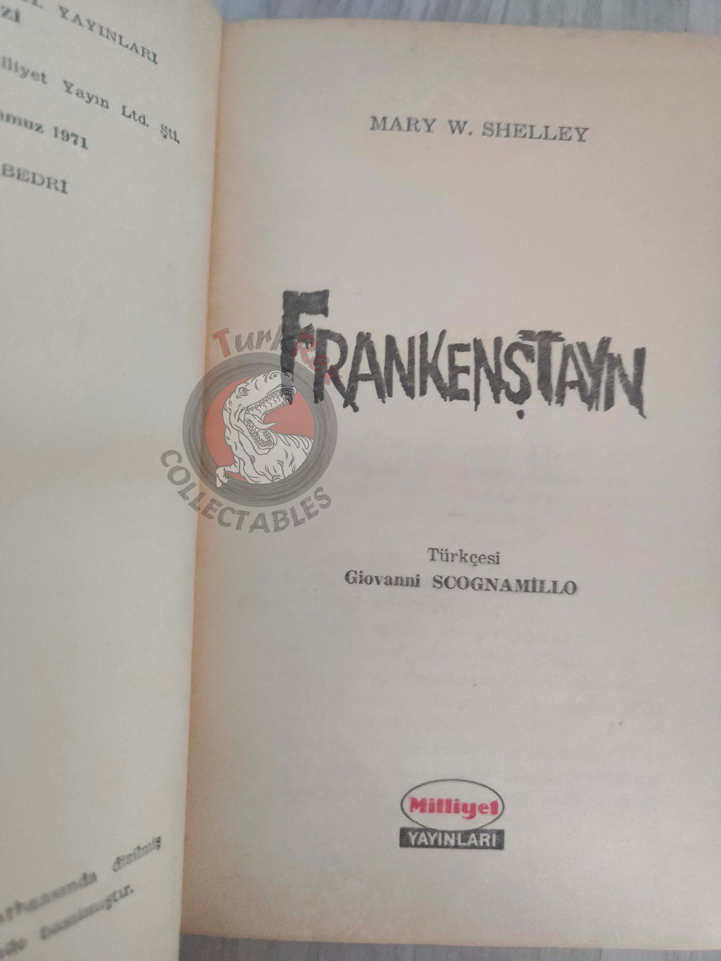 Mary Shelley – Frankenstein 1971 1st Turkish Book Turkey