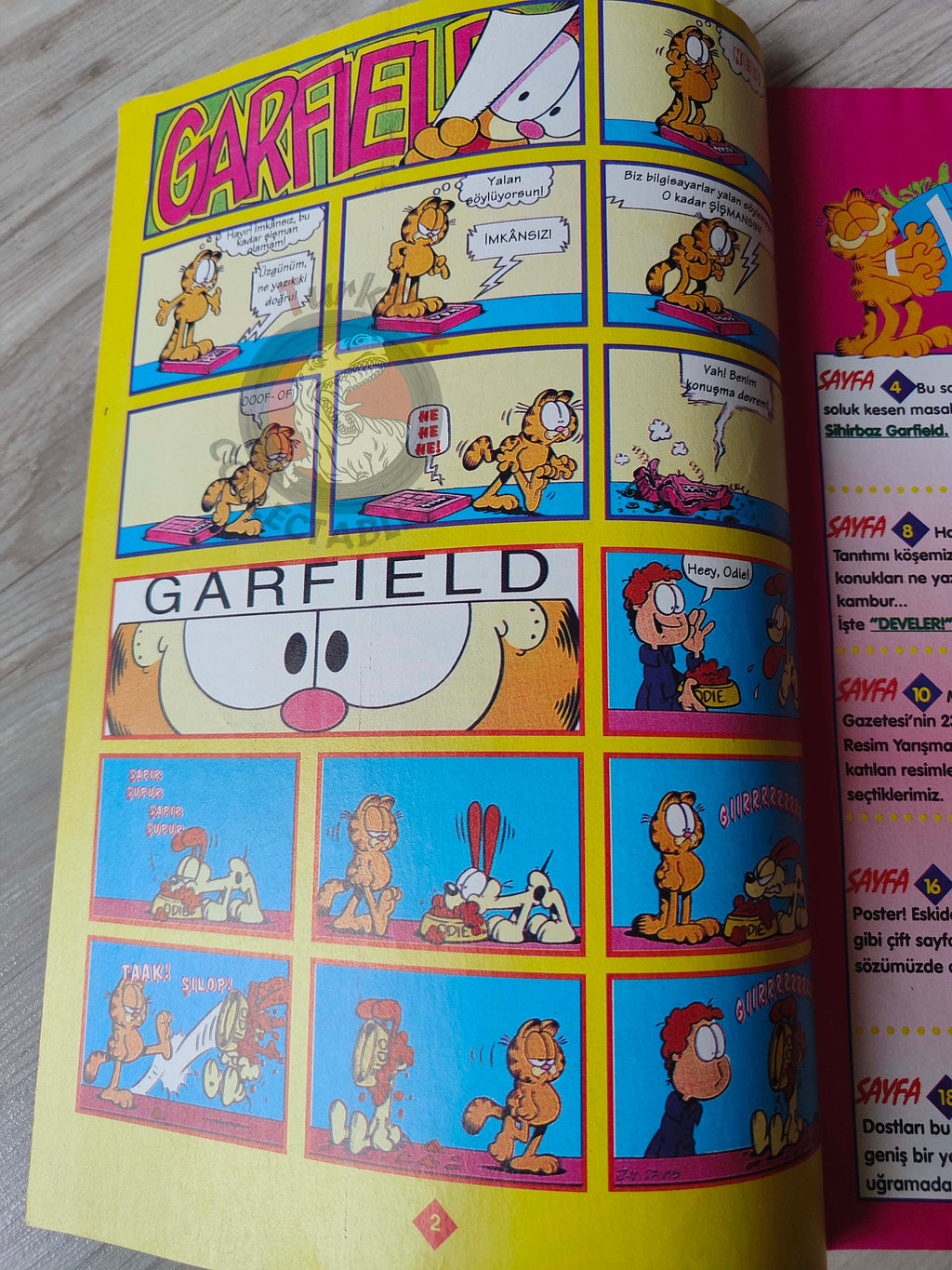 Garfield #15 1997 Turkish Magazine Comic Turkey Power Rangers