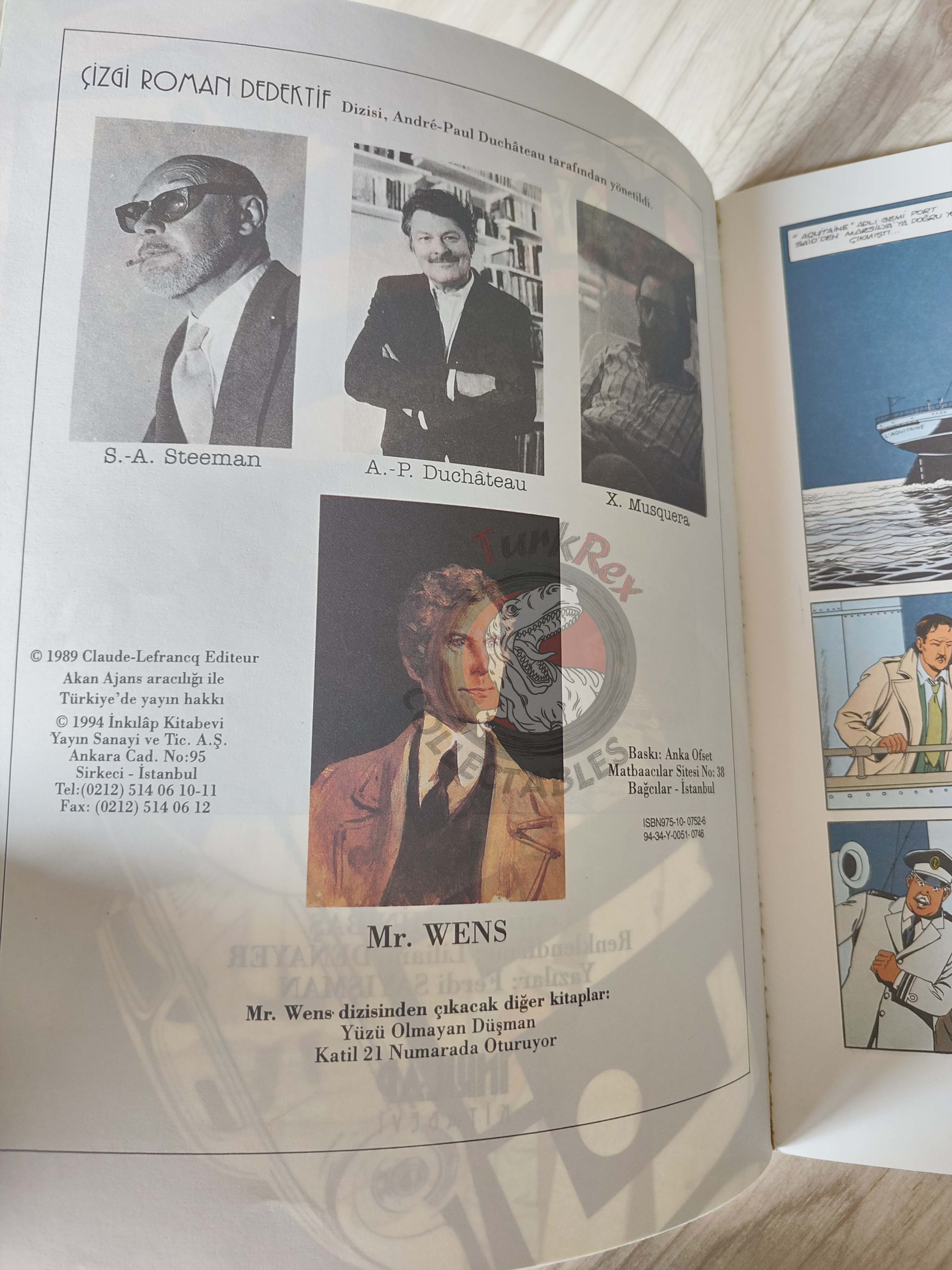 Stanislas-André Steeman - Les atouts de Monsieur Wens Turkish Comic Turkey