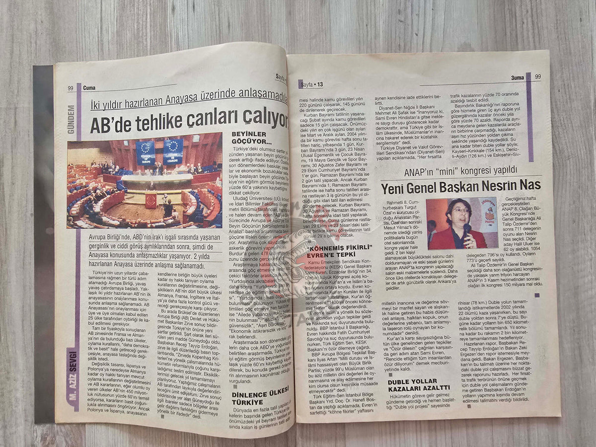 Cuma 2003 Metallica And Justice for All Turkish Magazine Turkey Middle East Saddam Hussein