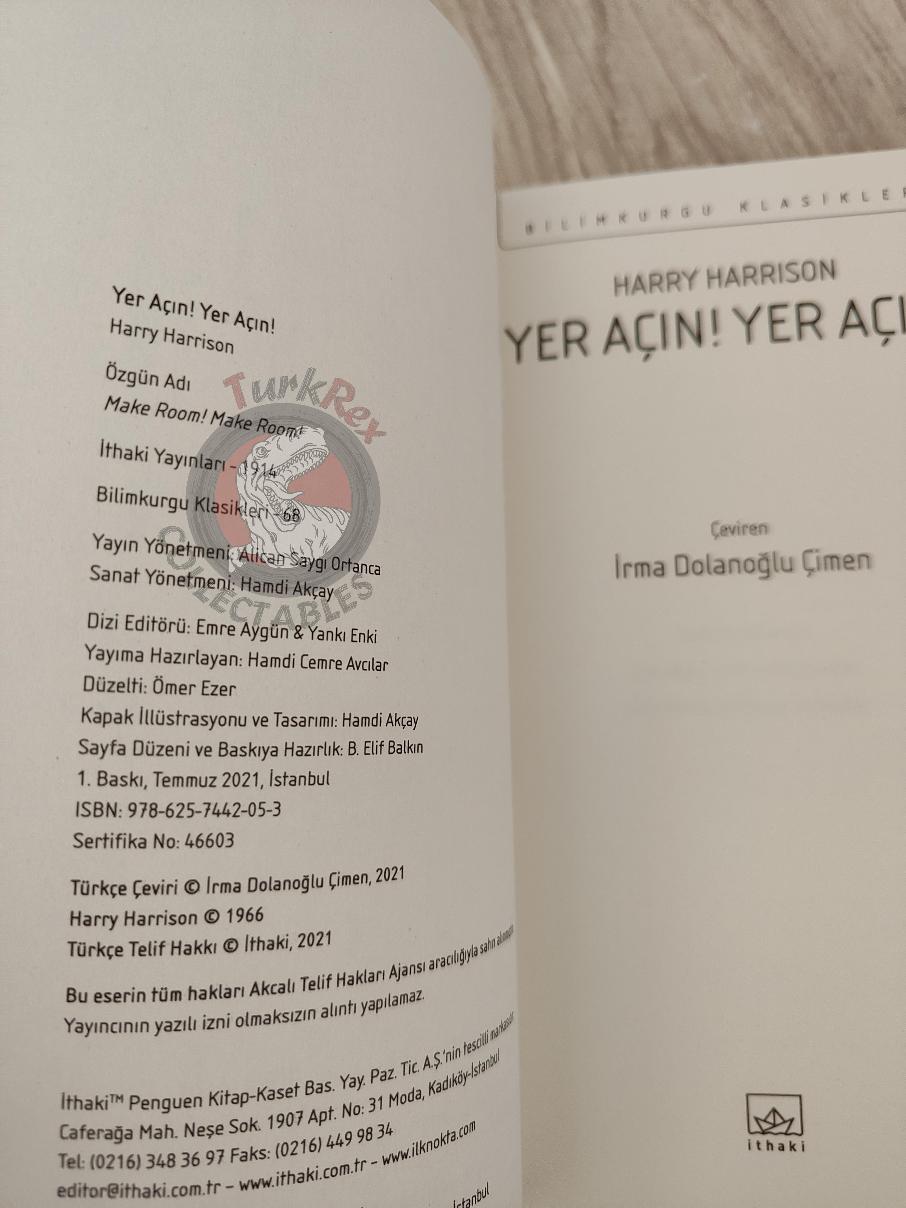 Harry Harrison  – Make Room! Make Room! 2021 1st Turkish Book Turkey