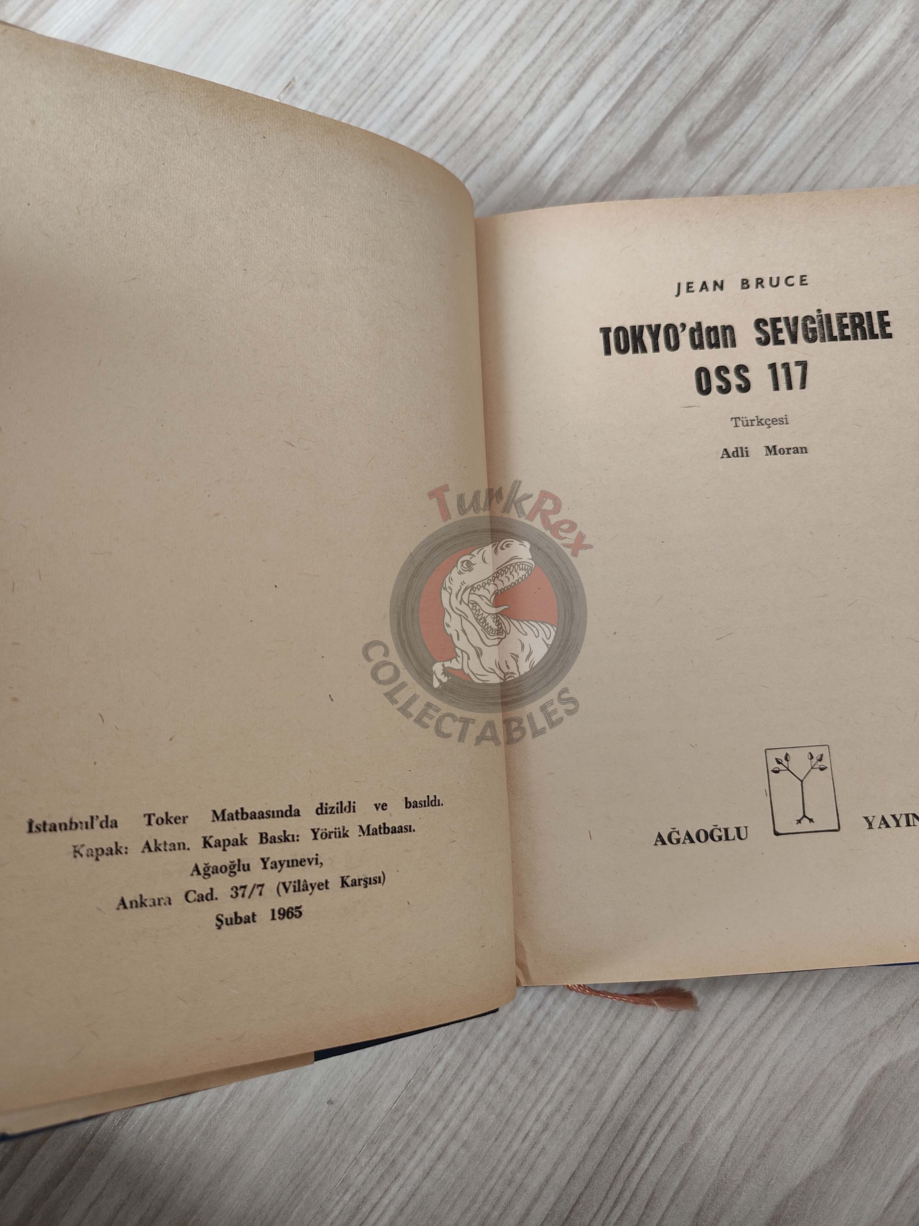 Jean Bruce O.S.S. 117 Atout cœur à Tokyo 1965 HC 1st Turkish Book Turkey John Pratt