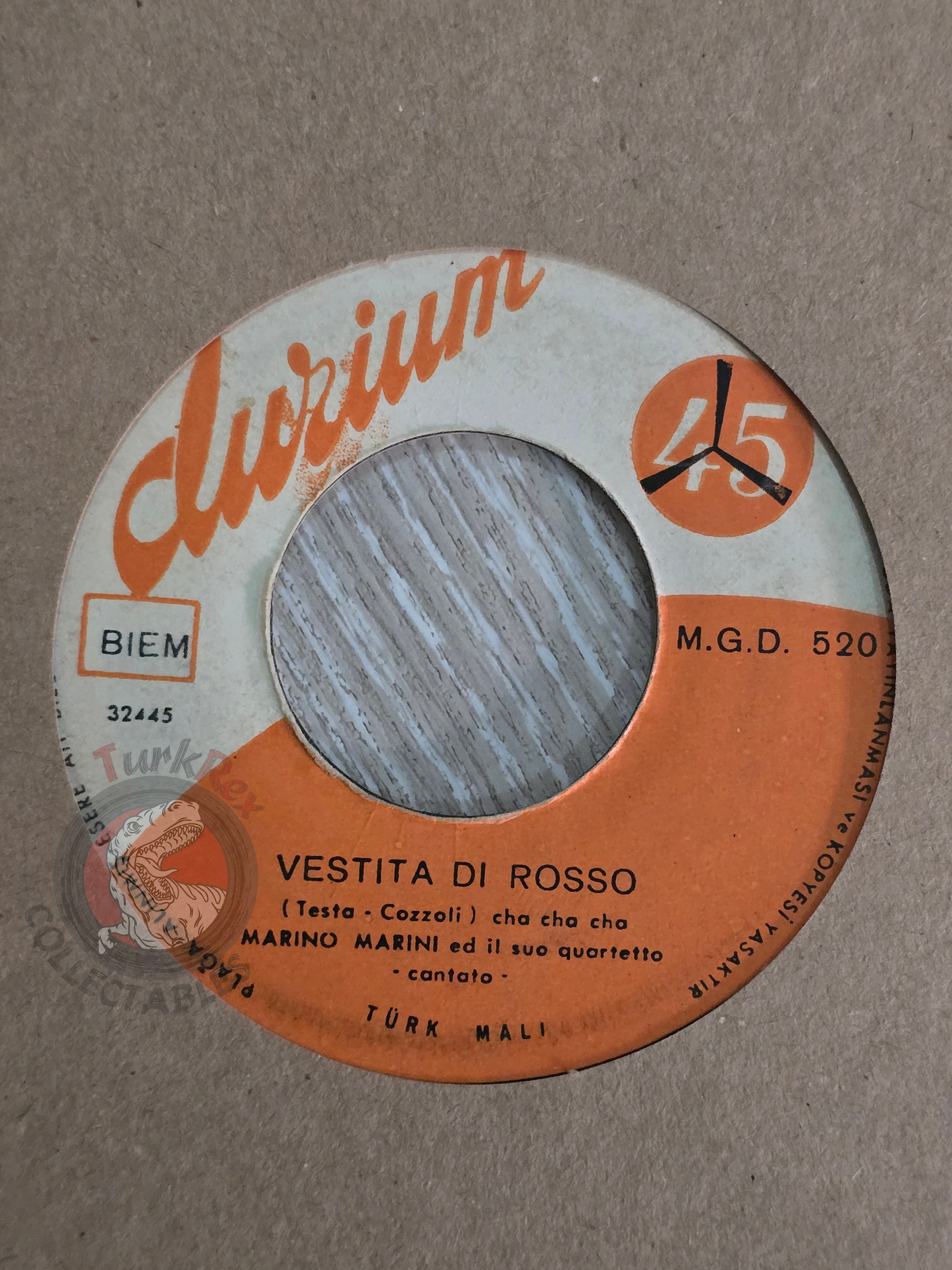 Marino Marini – Addio...Addio 7" Turkish Pressing Vinyl Turkey Edition