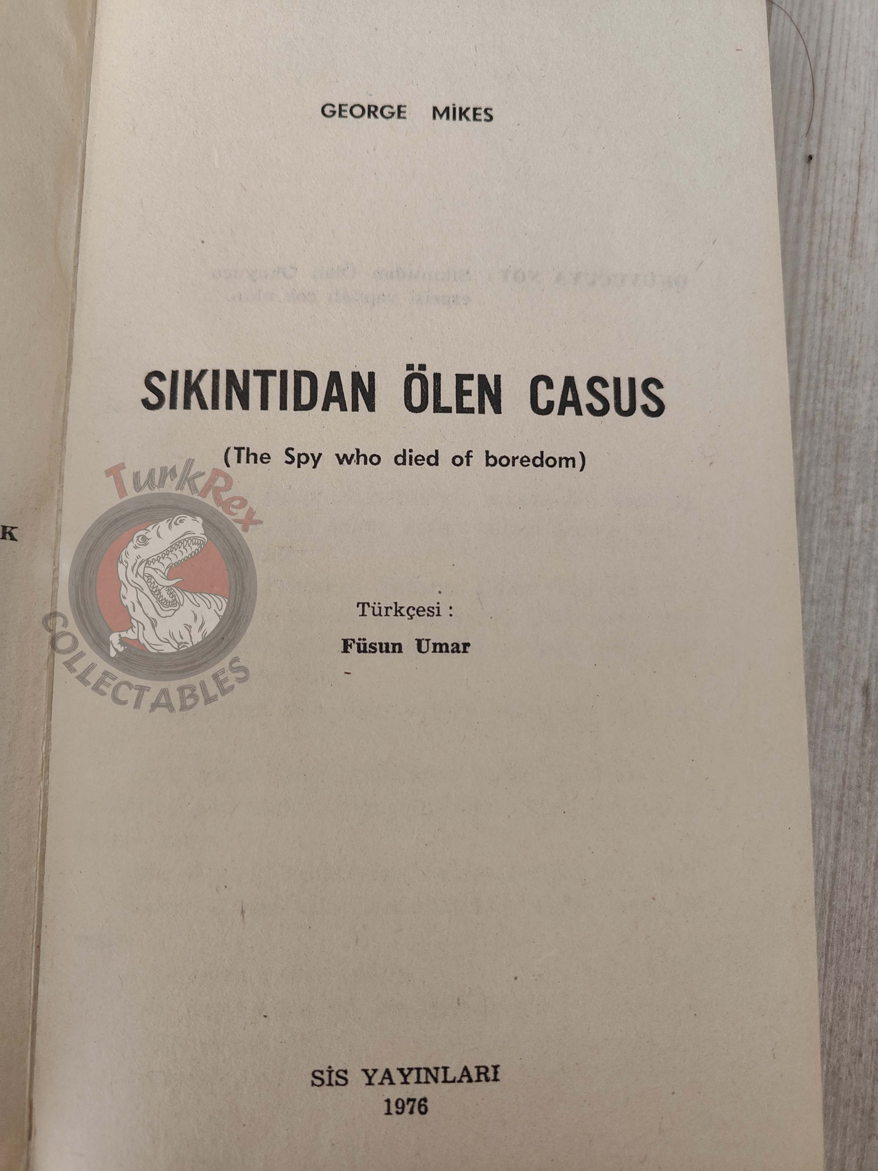 George Mikes – The Spy Who Died of Boredom 1976 1st Turkish Book Turkey