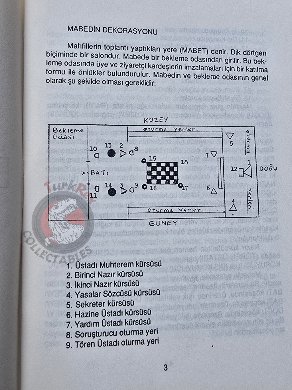 Turkish Freemasonry 1st Degree Ritual Apprentice 1991 Booklet Masonic Masons of Turkey Signed