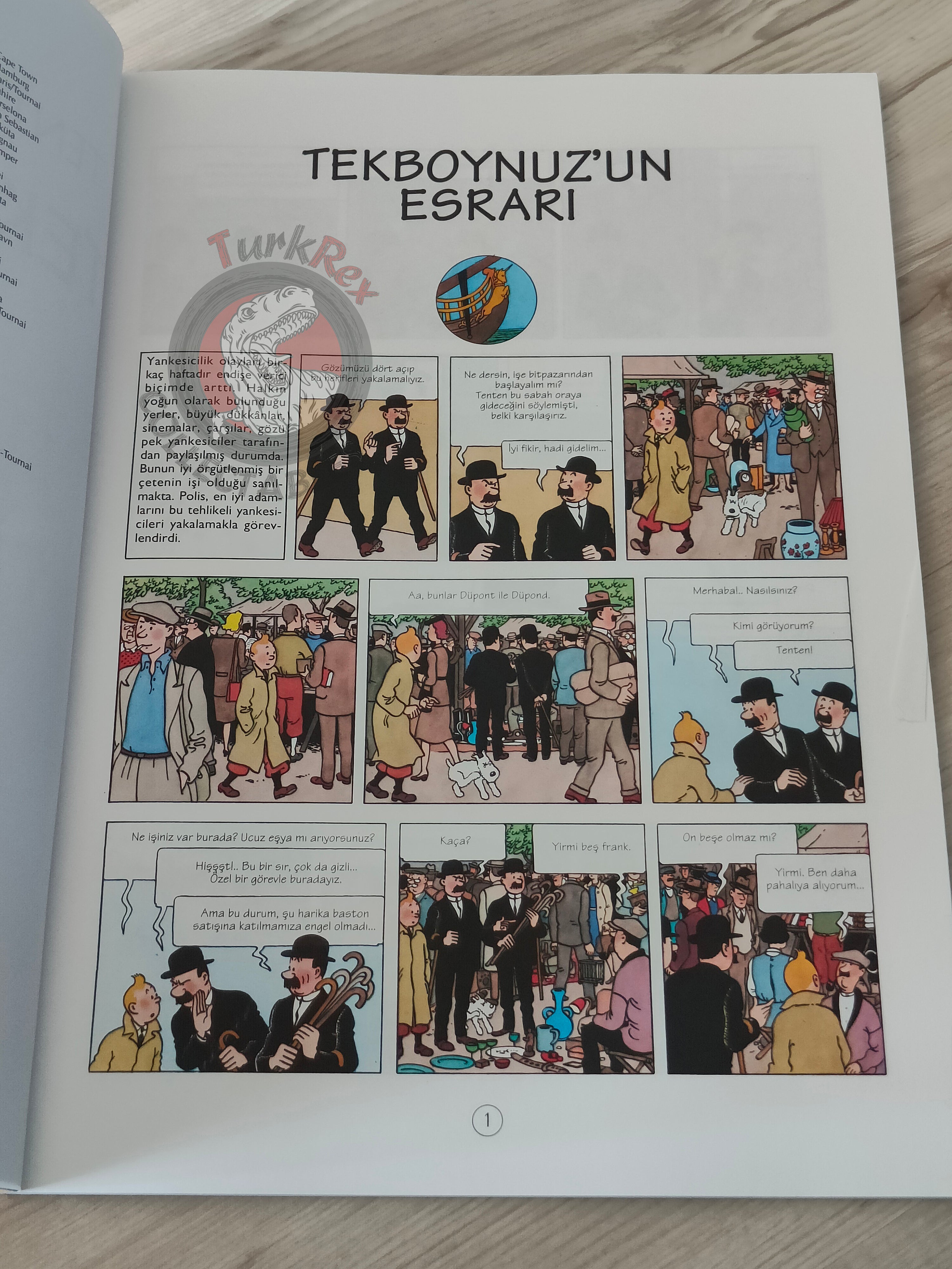 Tintin – The Secret of the Unicorn 1995 Turkish Edition Comic Turkey 1st YKY