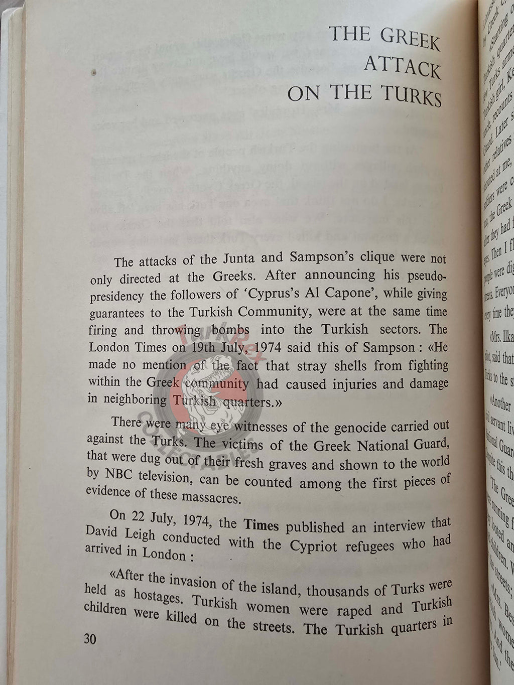 To Cyprus for Peace 1974 1st English Book Turkish Cypriot