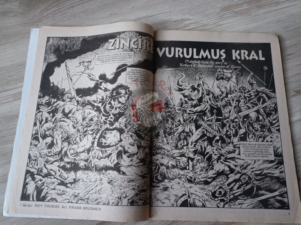 Kral Conan #10 The Savage Sword of #30 Turkish Comic Turkey Saga #22