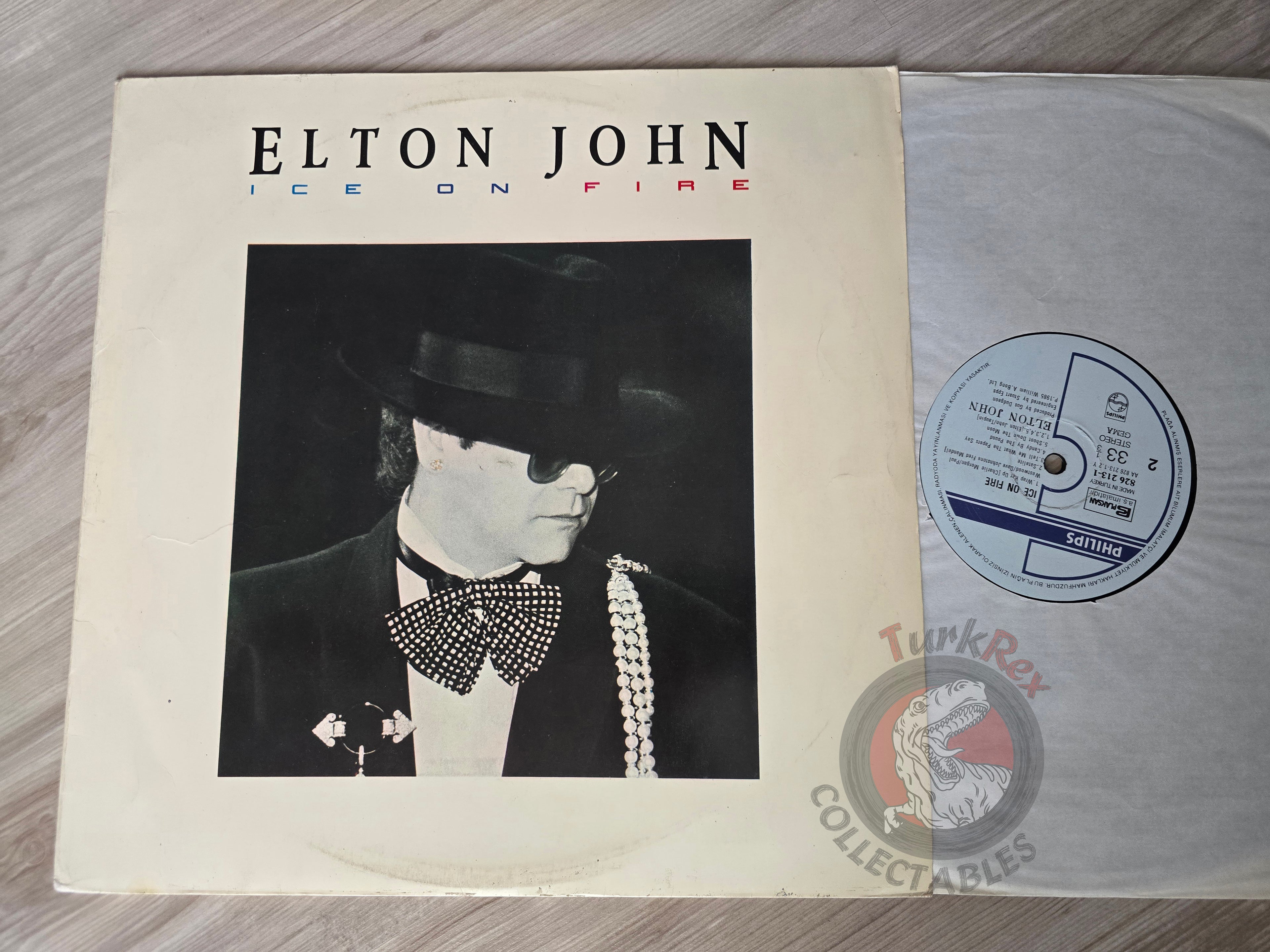 Elton John – Ice On Fire Turkish Pressing Vinyl Turkey Edition