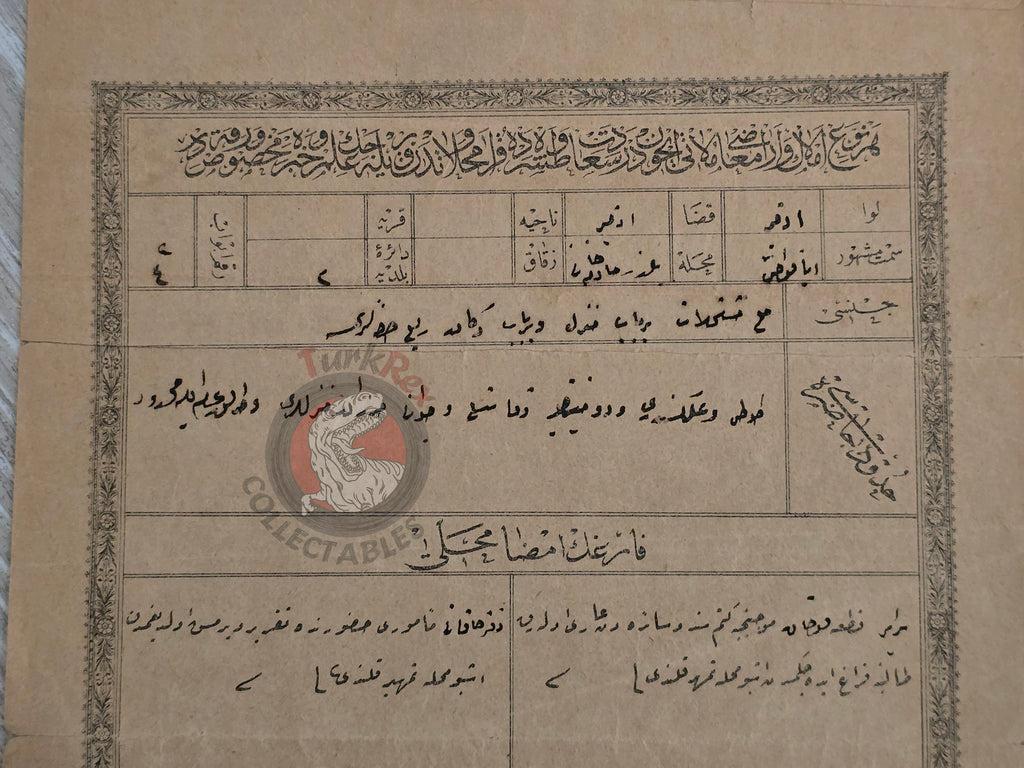 Ottoman 1892 Land Deed House and Shop in İzmir Title Armenian Citizen Armenia