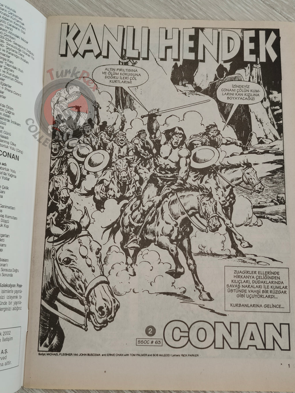 Conan #2 The Savage Sword of Conan #63 Turkish Comic Turkey The Barbarian #2