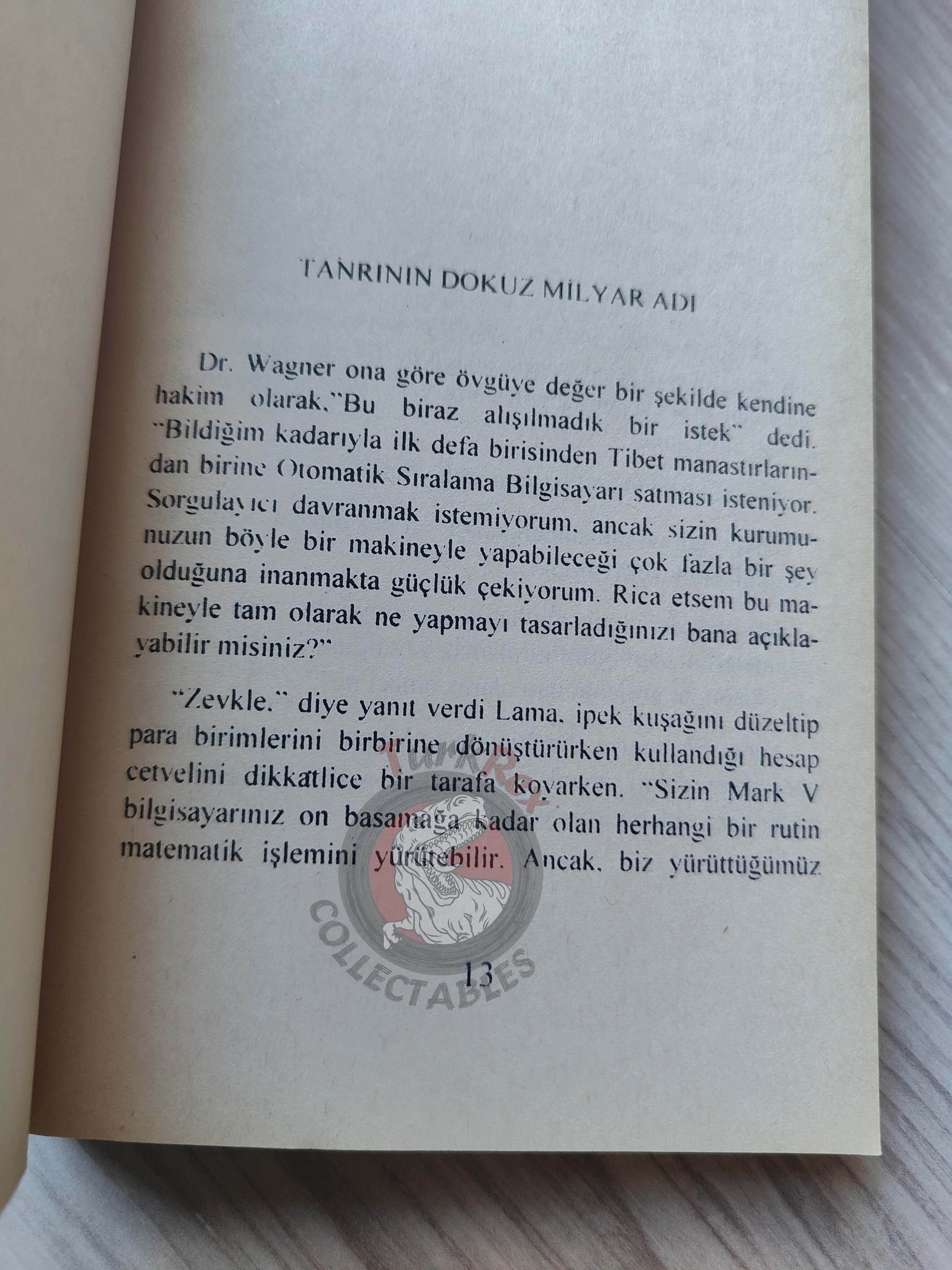 Arthur C. Clarke – The Nine Billion Names of God Turkish Book Turkey