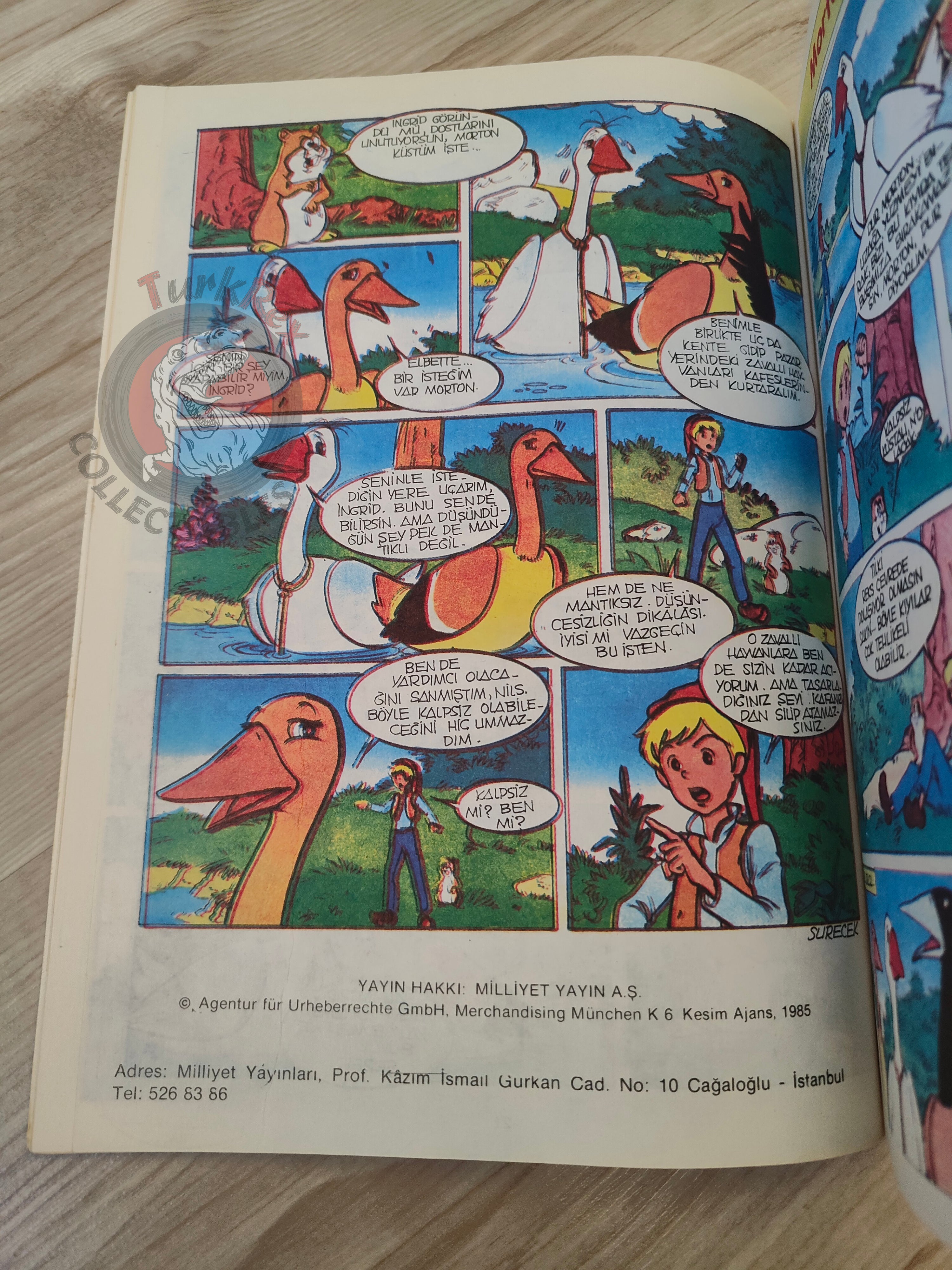 The Wonderful Adventures of Nils #4 1985 Turkish Comic Turkey Selma Lagerlöf