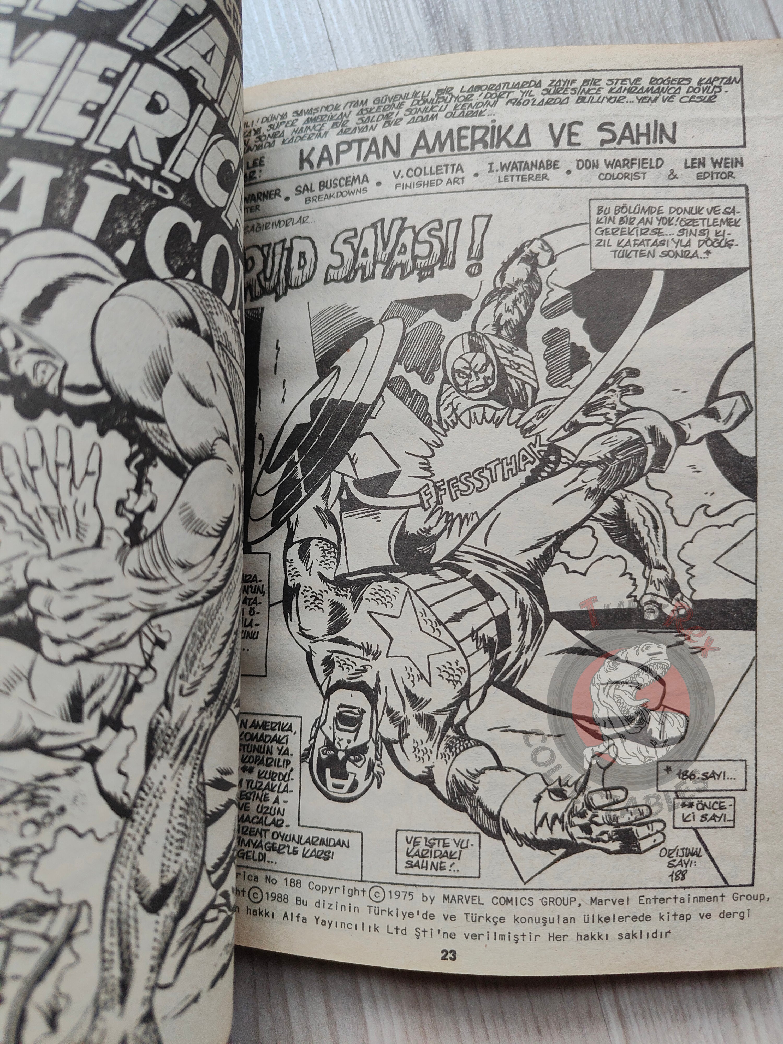 Captain America – Issue #9 1988 Turkish Comic Turkey #187 #188 #189 #190