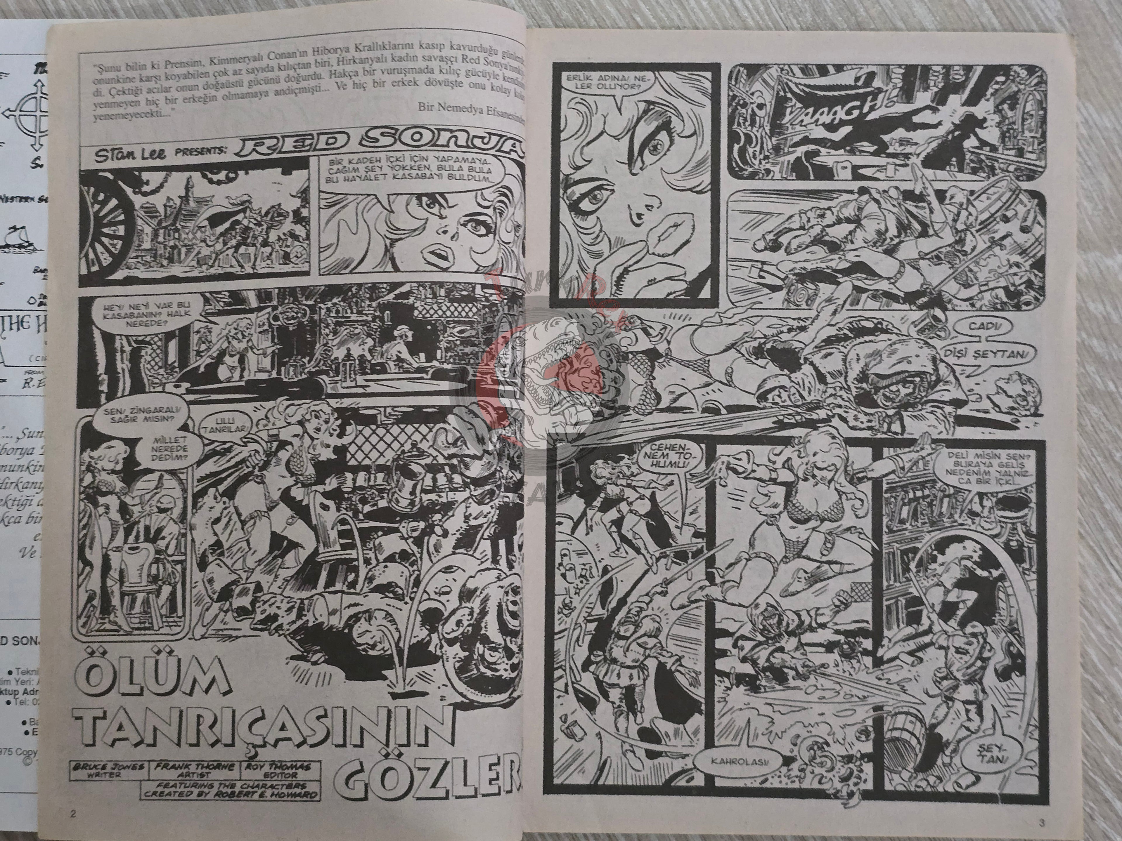 Red Sonja #4 2000 Turkish Comic Turkey Marvel Feature #4 #5 #6 Conan the Barbarian #67