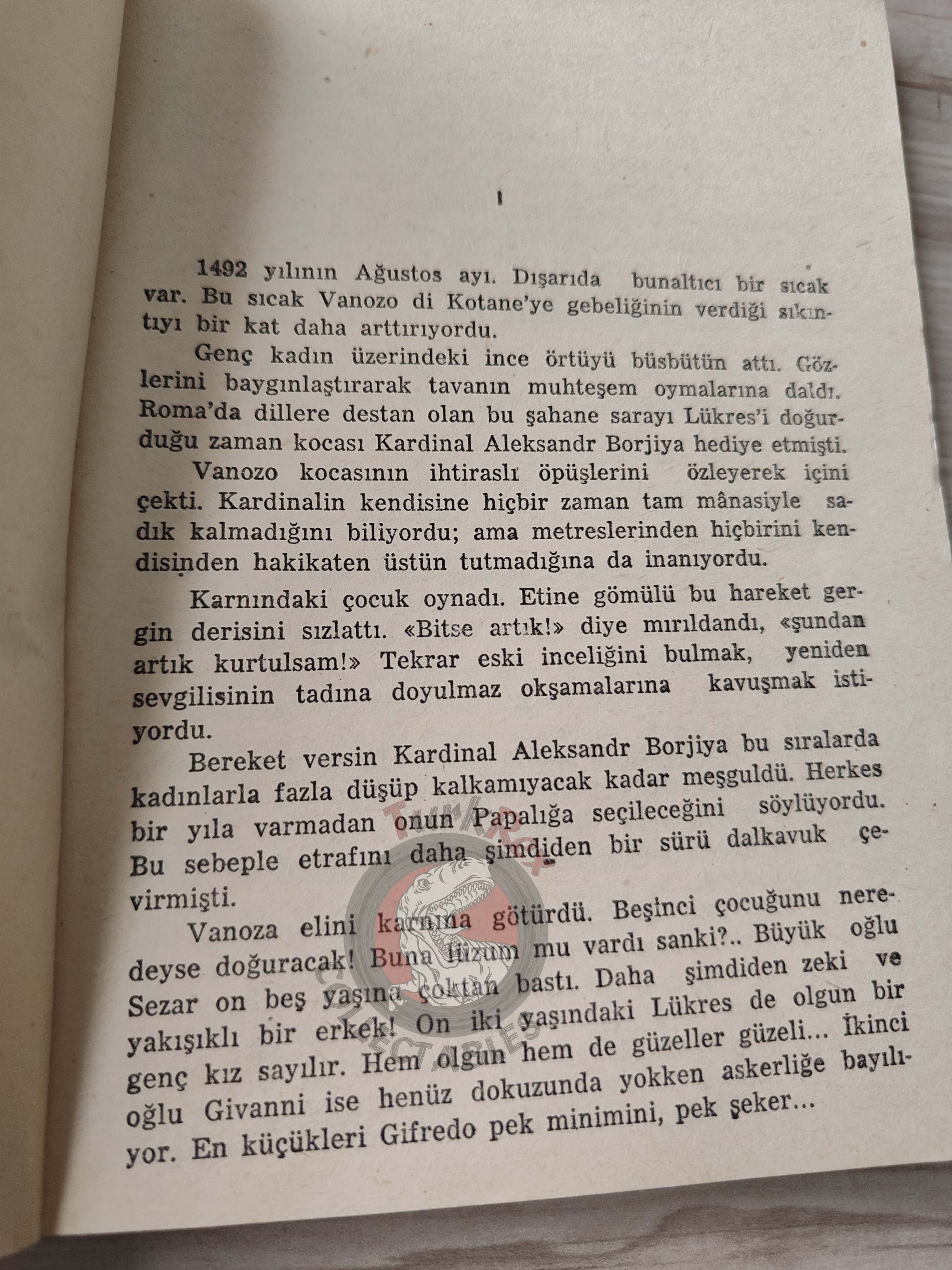 Alice Mack – Lucrezia Borgia 1955 1st Turkish Book Turkey