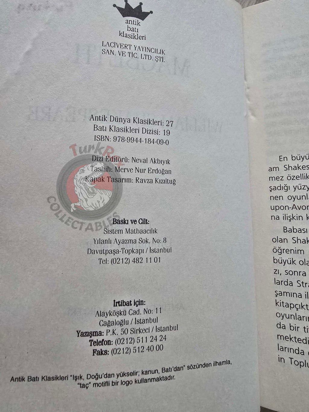 William Shakespeare – Macbeth 2007 Turkish Book Turkey