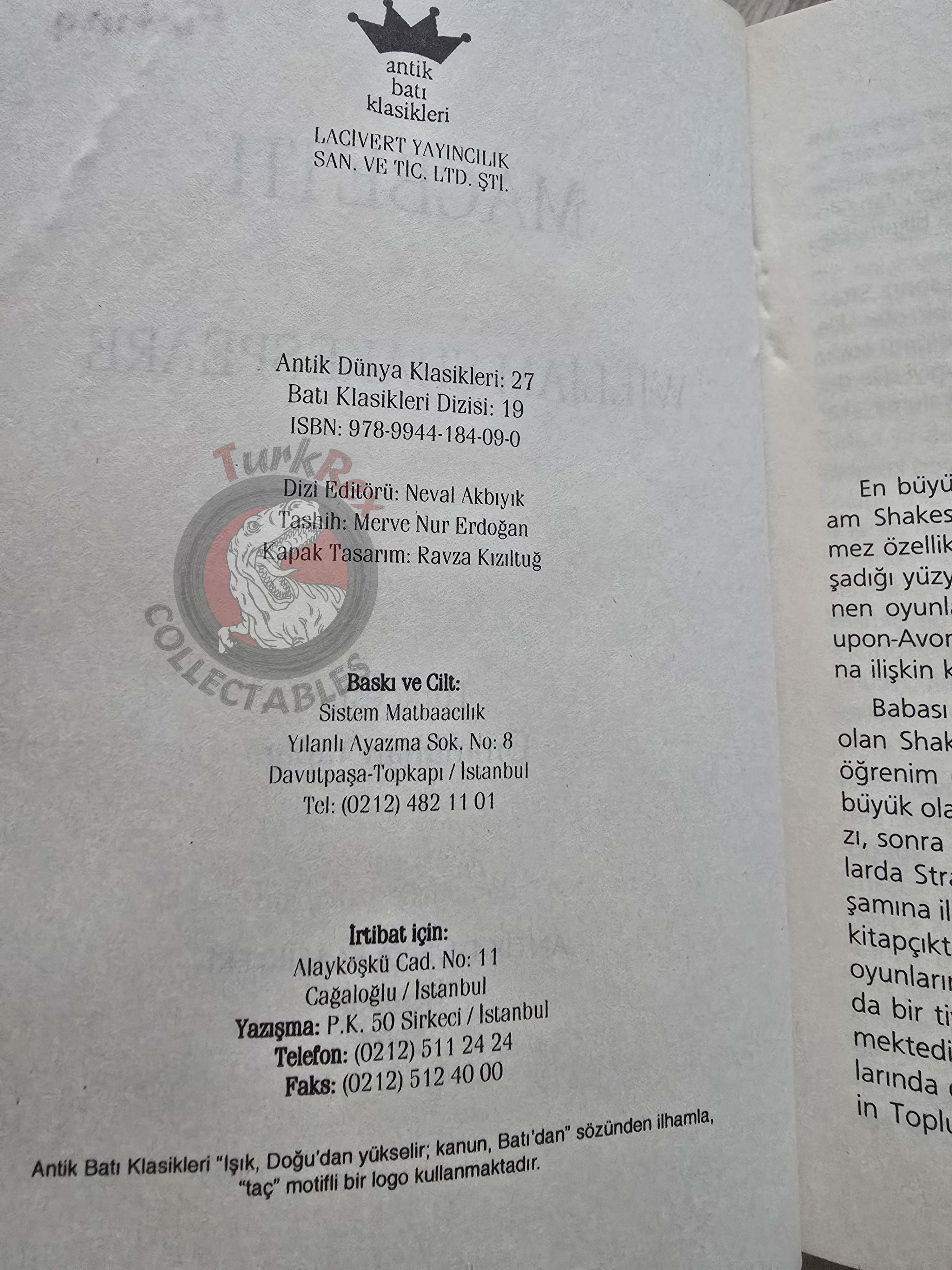 William Shakespeare – Macbeth 2007 Turkish Book Turkey