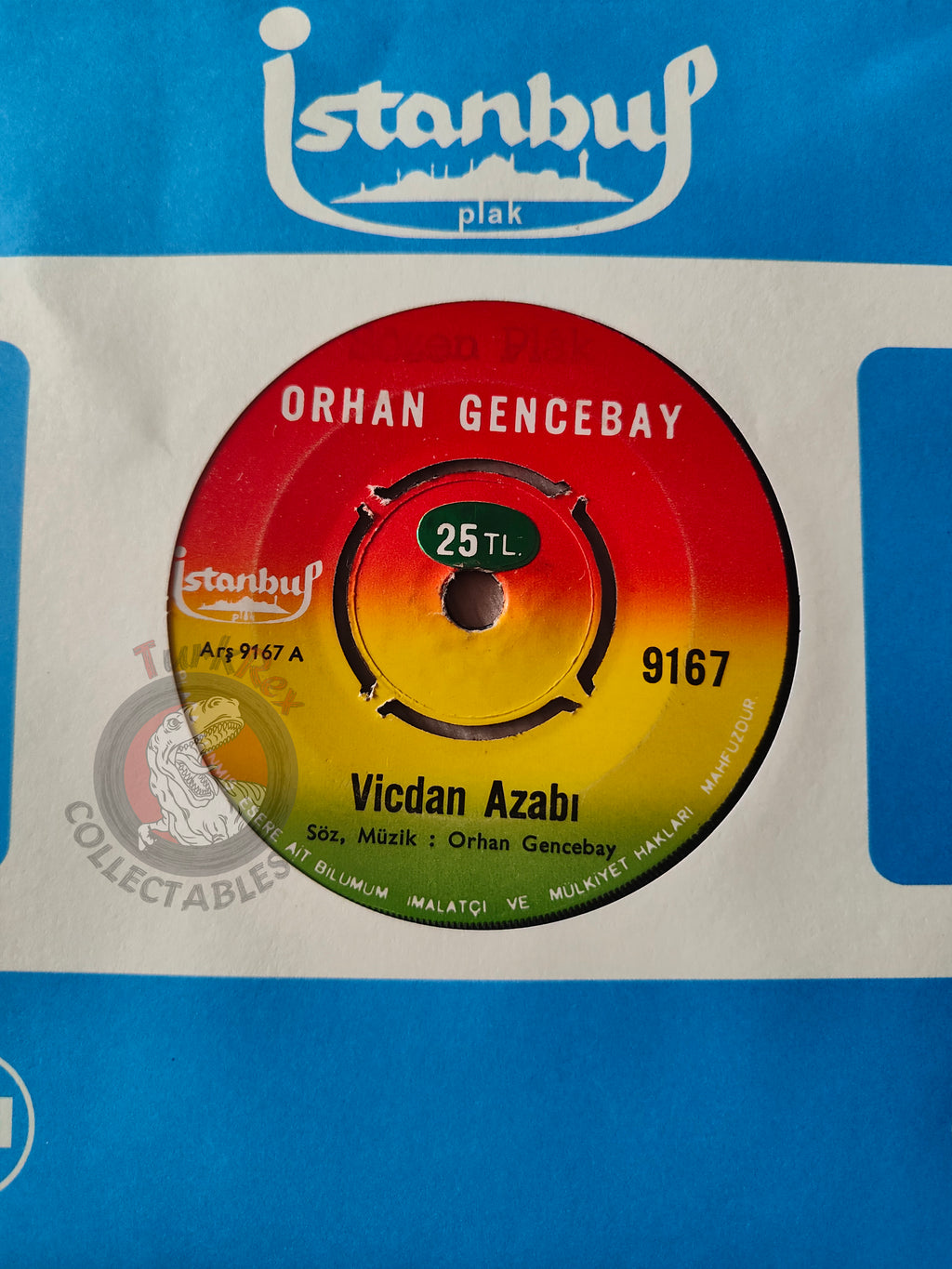 Orhan Gencebay – Vicdan Azabı 7" Turkish Pressing Vinyl Turkey Edition