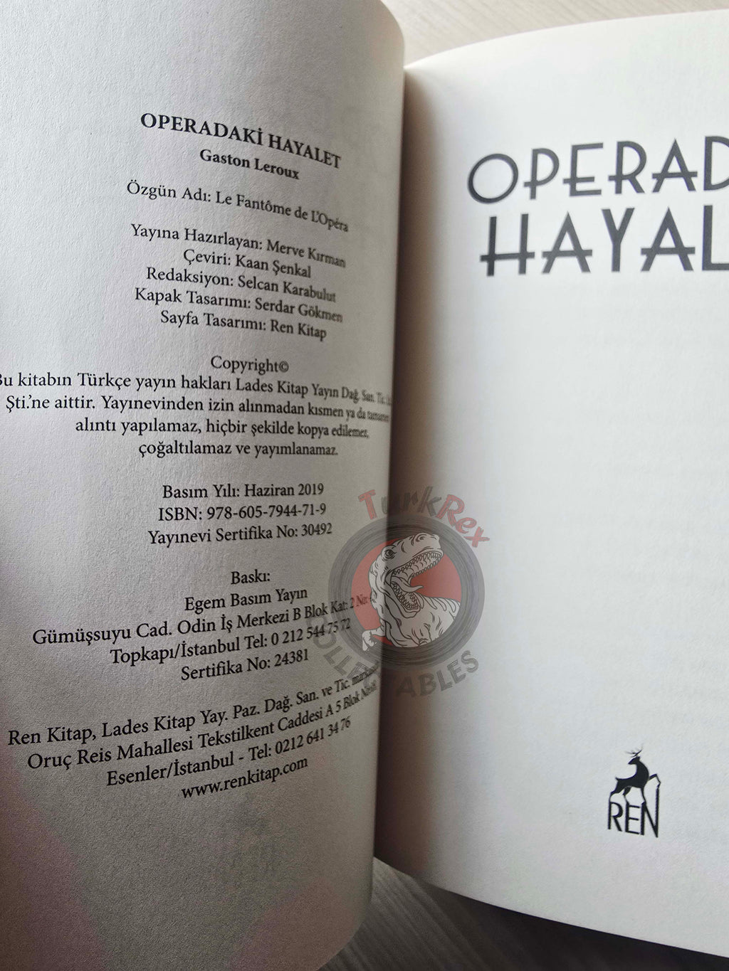 Gaston Leroux – The Phantom of the Opera 2019 Turkish Book Turkey