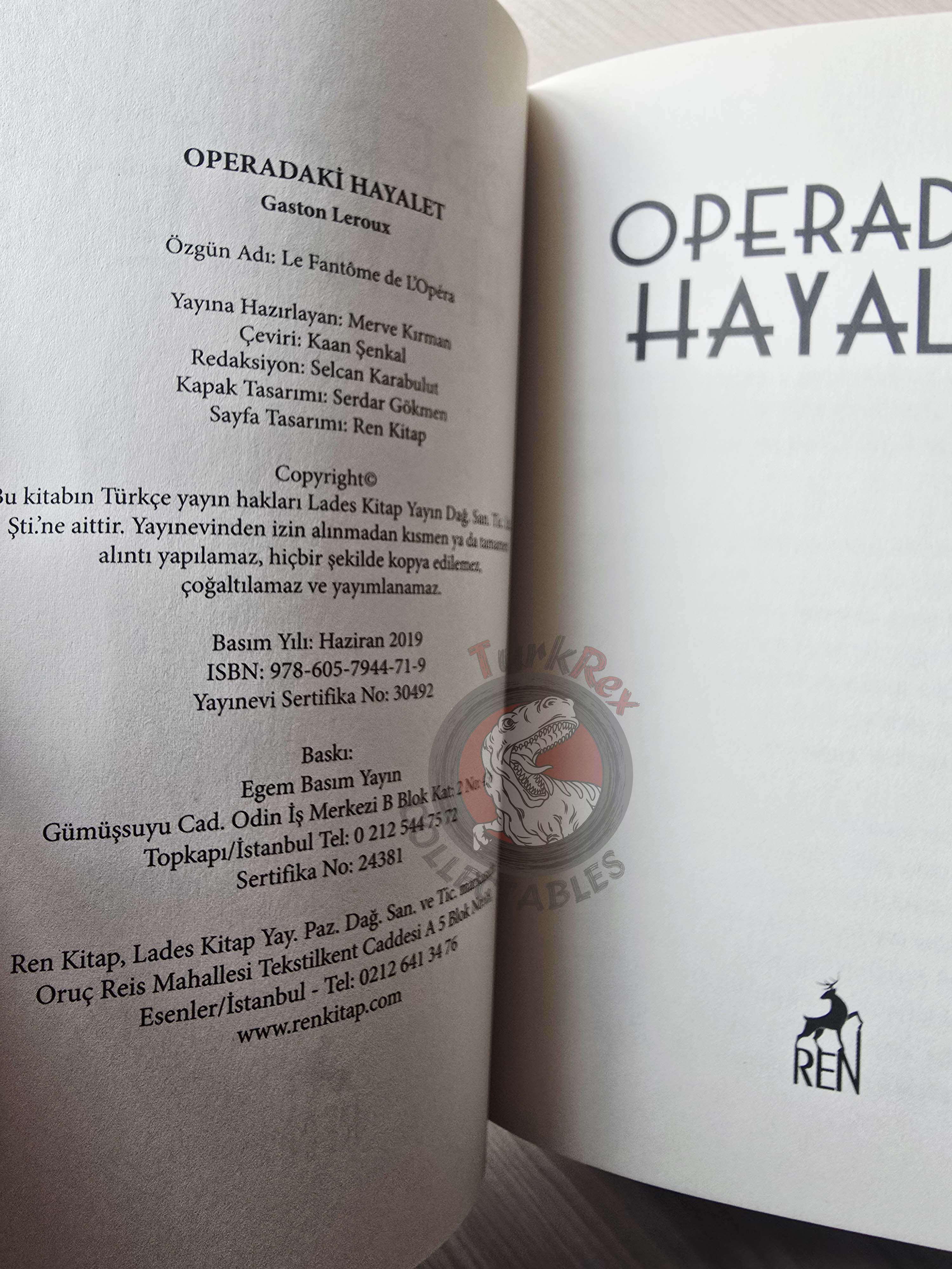 Gaston Leroux – The Phantom of the Opera 2019 Turkish Book Turkey