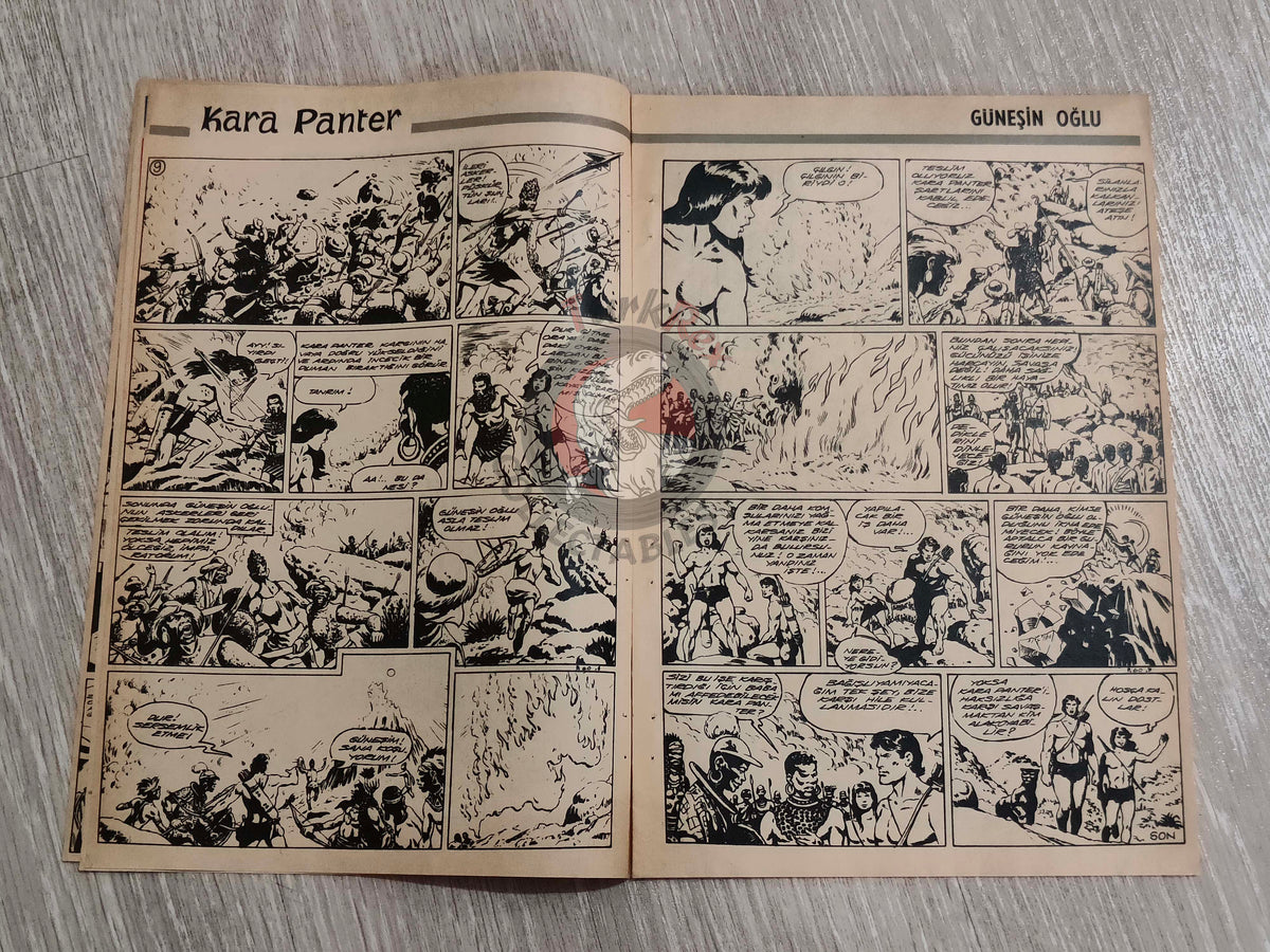 Doğan Kardeş 1971 Magazine #9 Turkish Comic Turkey Suske en Wiske Pantera Negra Tarzan