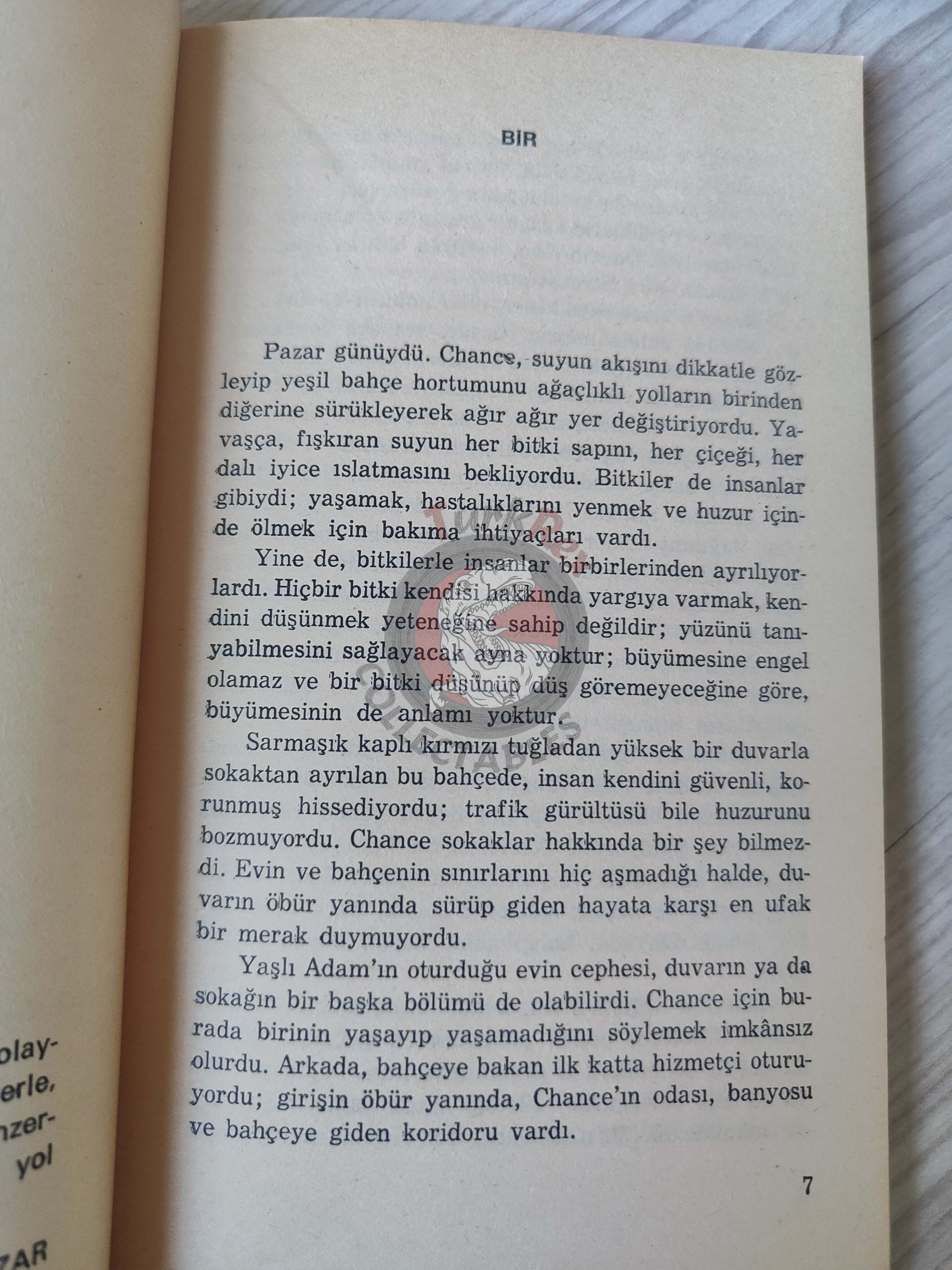 Jerzy Kosinski – Being There 1982 Turkish Book Turkey