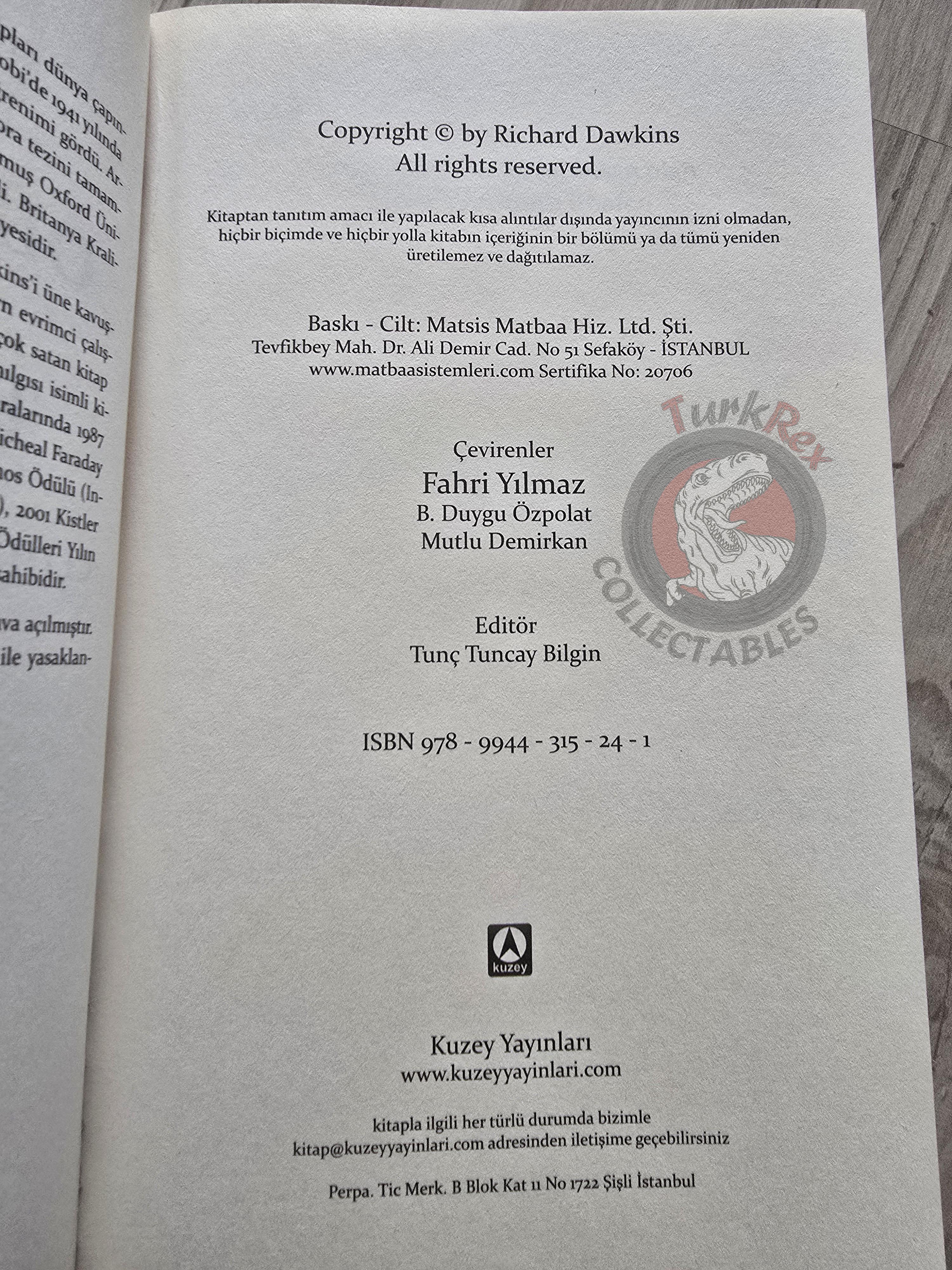 Richard Dawkins – Climbing Mount Improbable 2017 Turkish Book Turkey