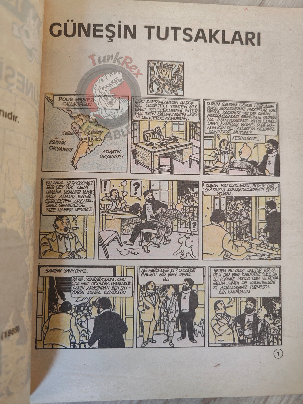 Tintin – Prisoners Of The Sun 1989 Turkish Edition Comic Turkey