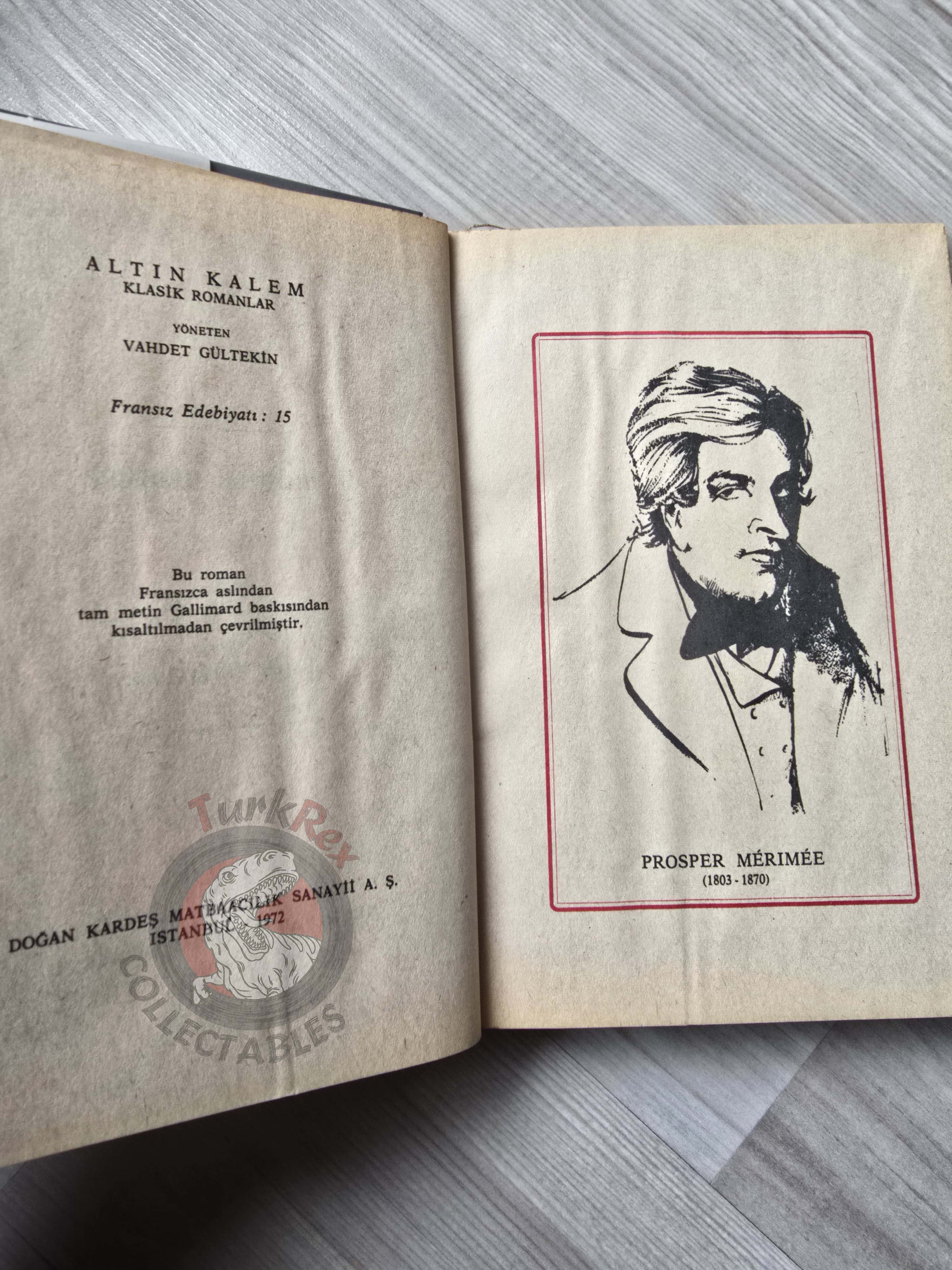 Prosper Mérimée – Carmen 1972 HC/DJ Turkish Book Turkey