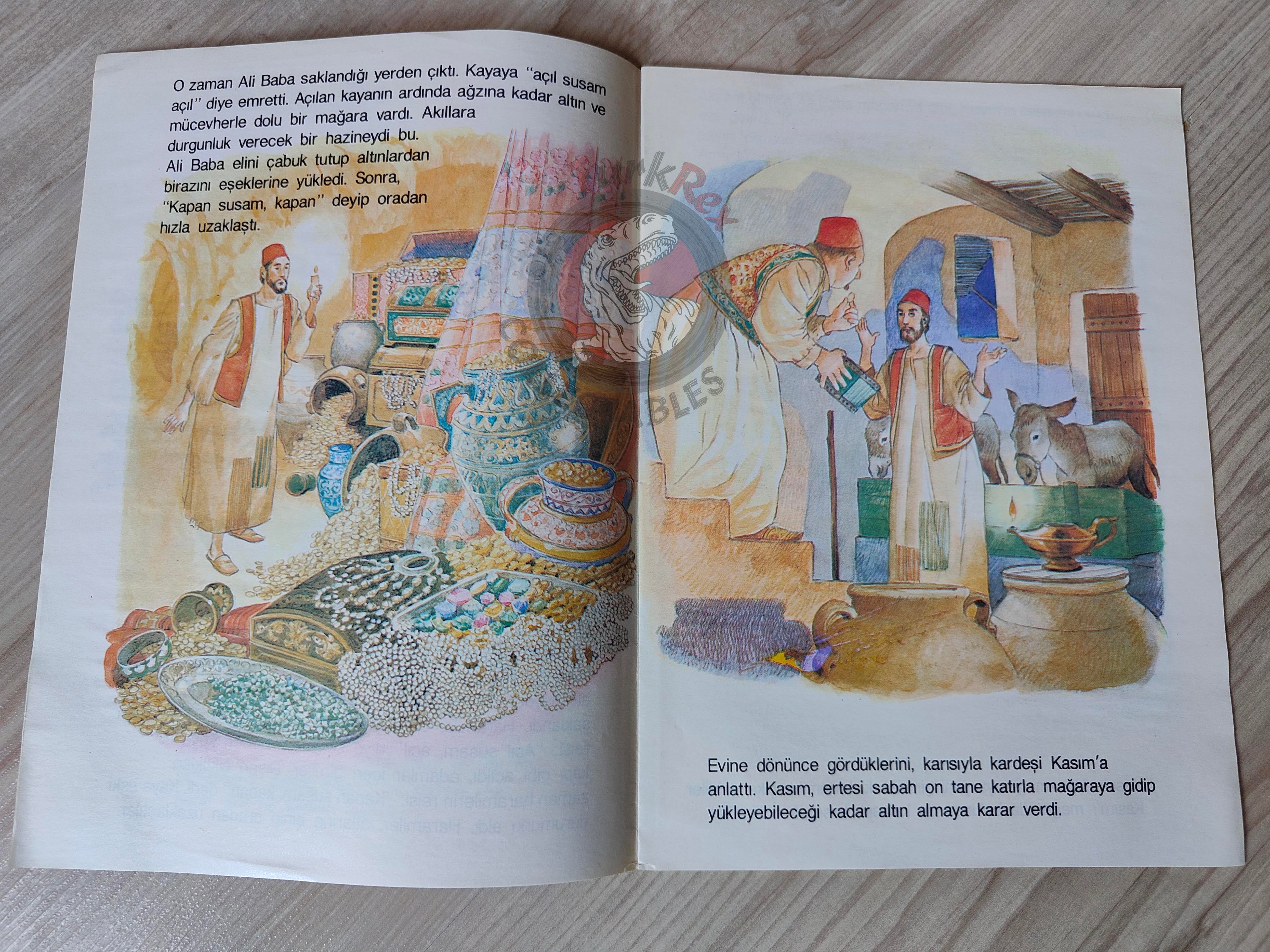 Ali Baba and the Forty Thieves 1980s Turkish Book Turkey 1001 Nights Illustrated