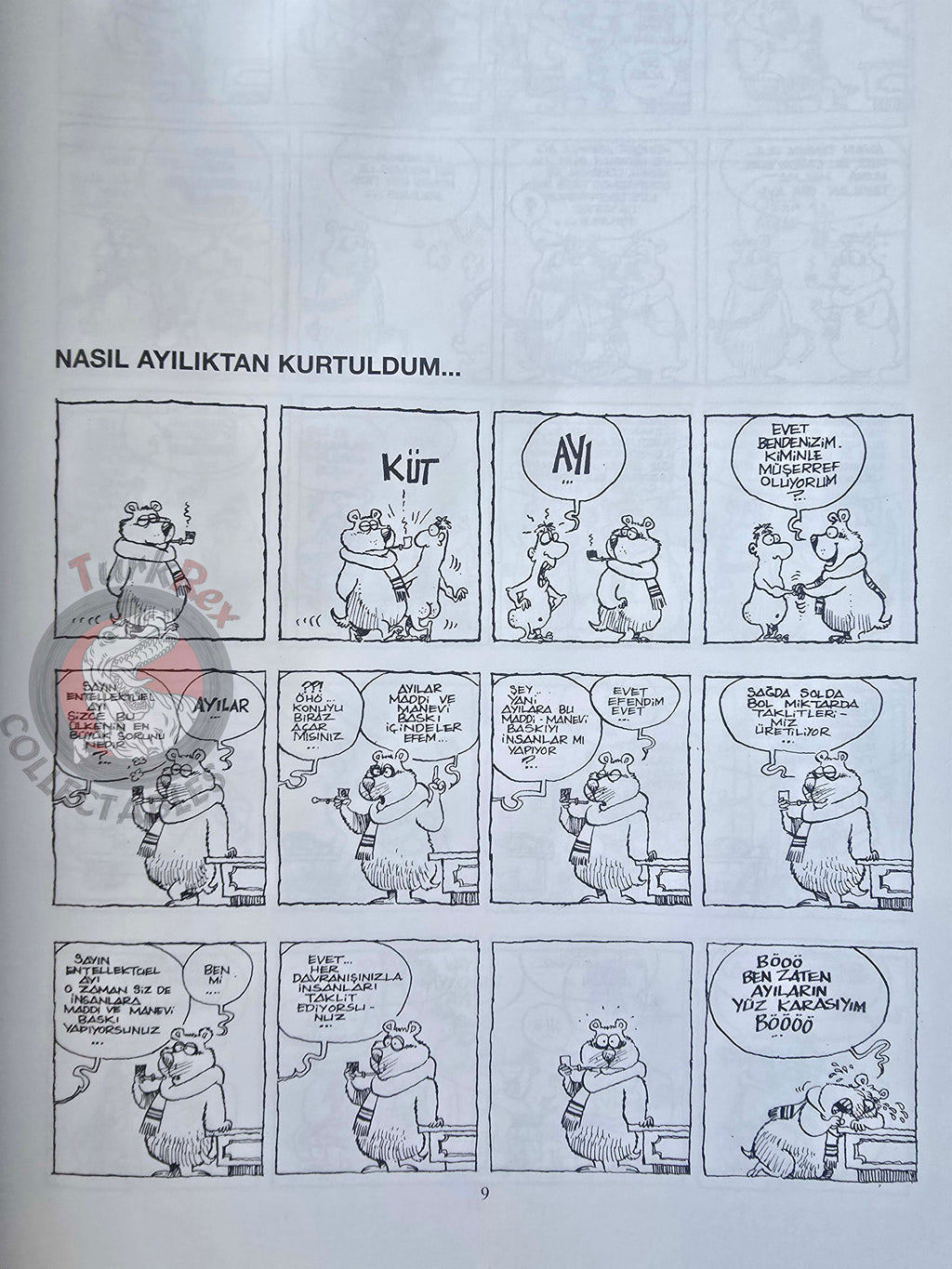 Hayvanlar – Entellektüel Ayı Turkish Comic Cartoon Turkey İsmail Gülgeç