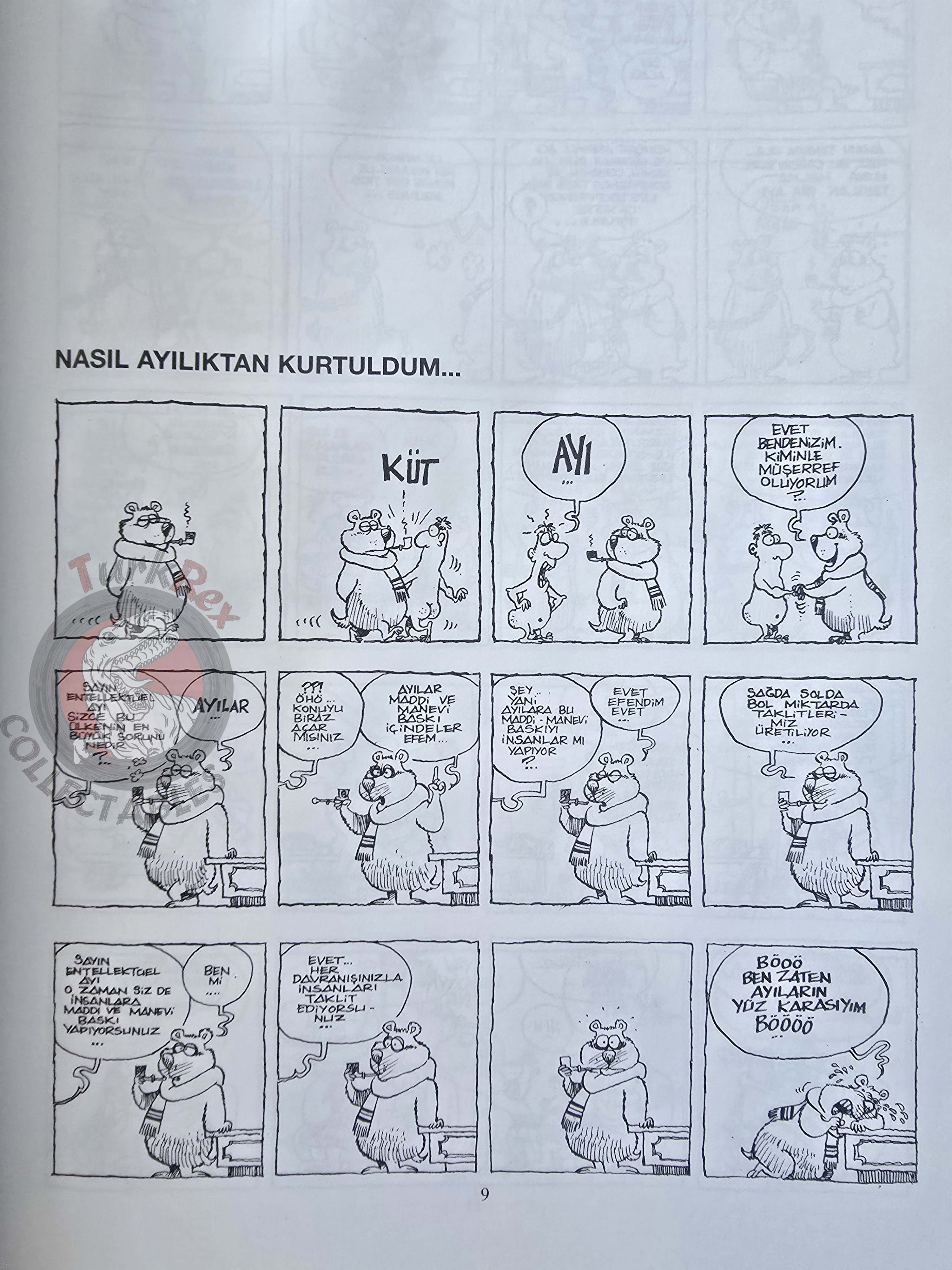 Hayvanlar – Entellektüel Ayı Turkish Comic Cartoon Turkey İsmail Gülgeç
