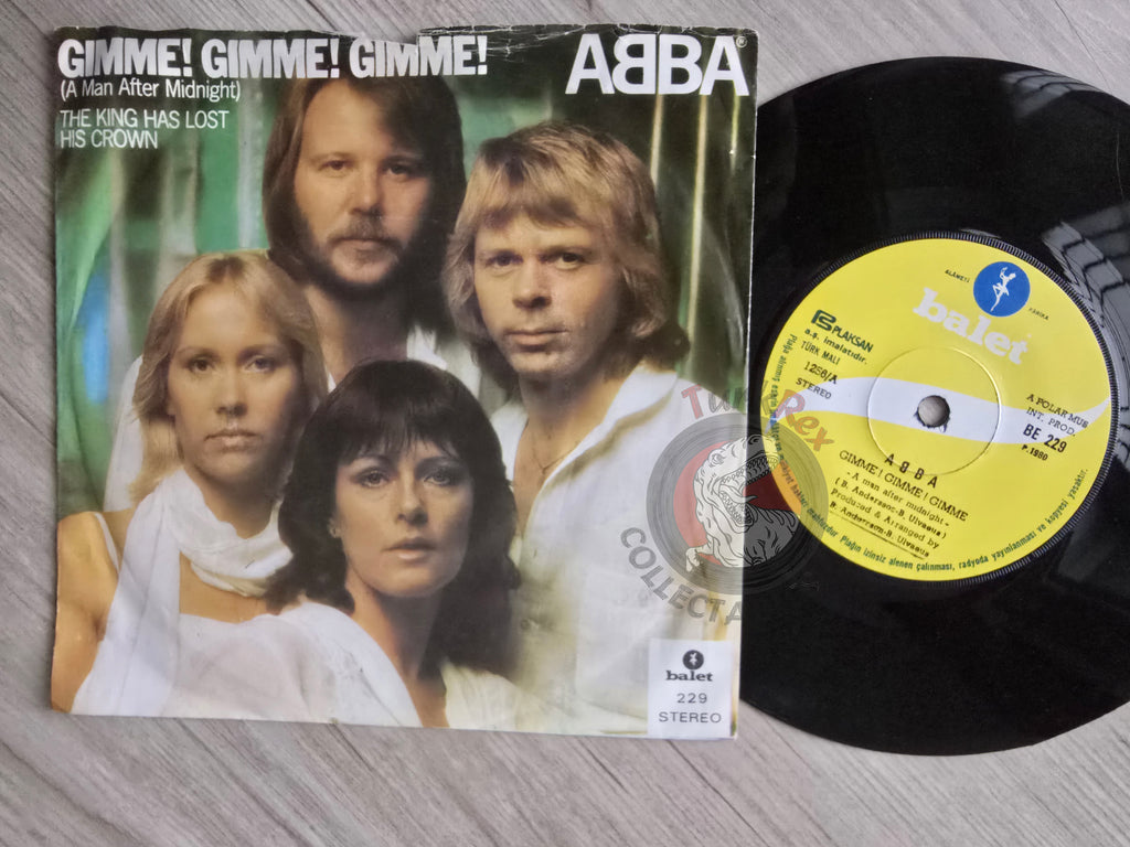 ABBA – Gimme! Gimme! Gimme! 7" Turkish Pressing Vinyl Turkey Edition