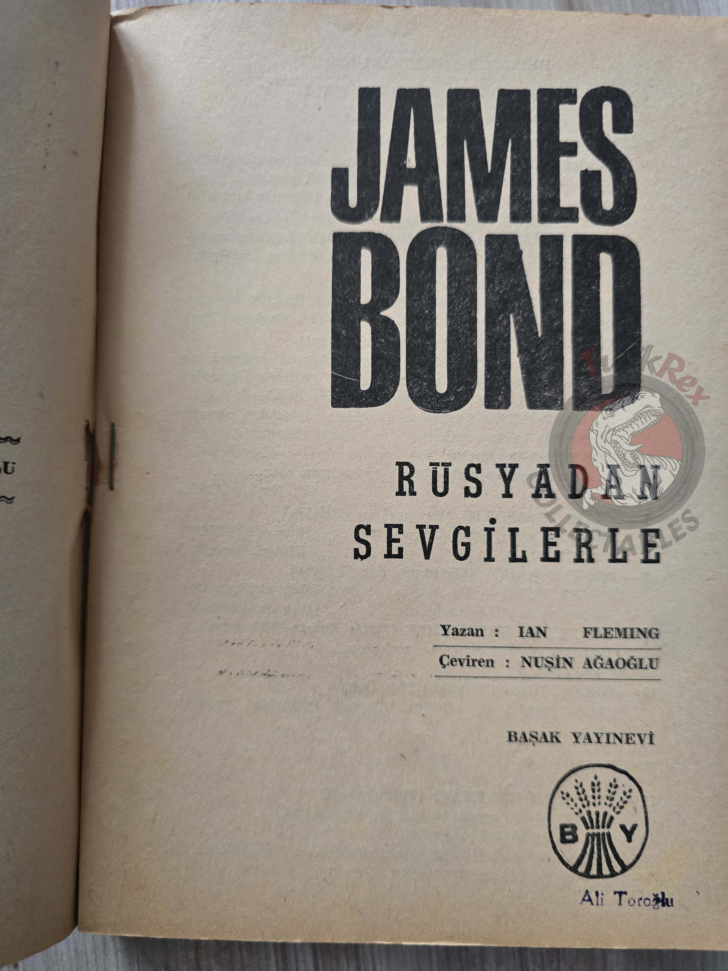 James Bond - From Russia With Love 1965 1st Turkish Book Turkey Ian Fleming