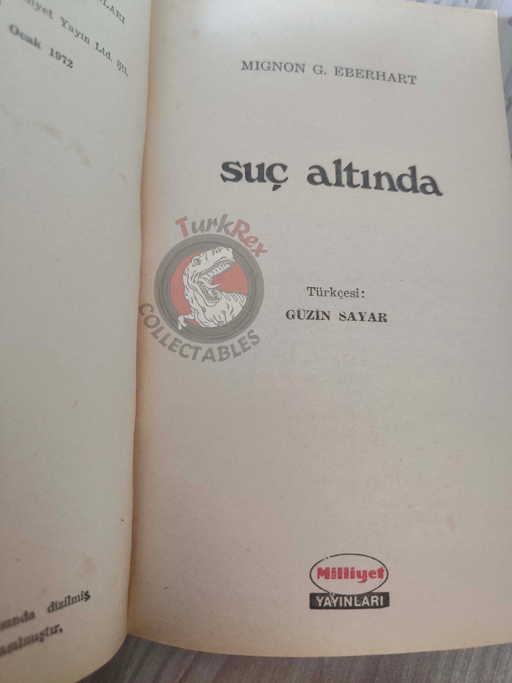 Mignon G. Eberhart – The White Dress 1972 1st Turkish Book Turkey